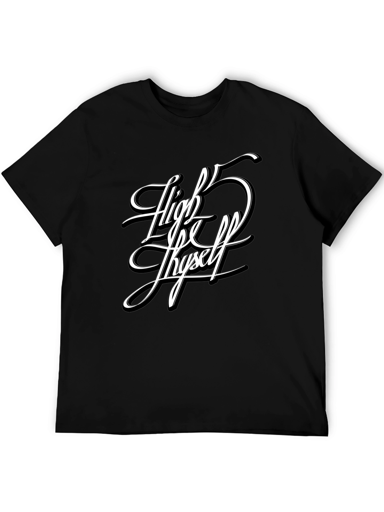 High 5 Thyself Black Graphic Tee