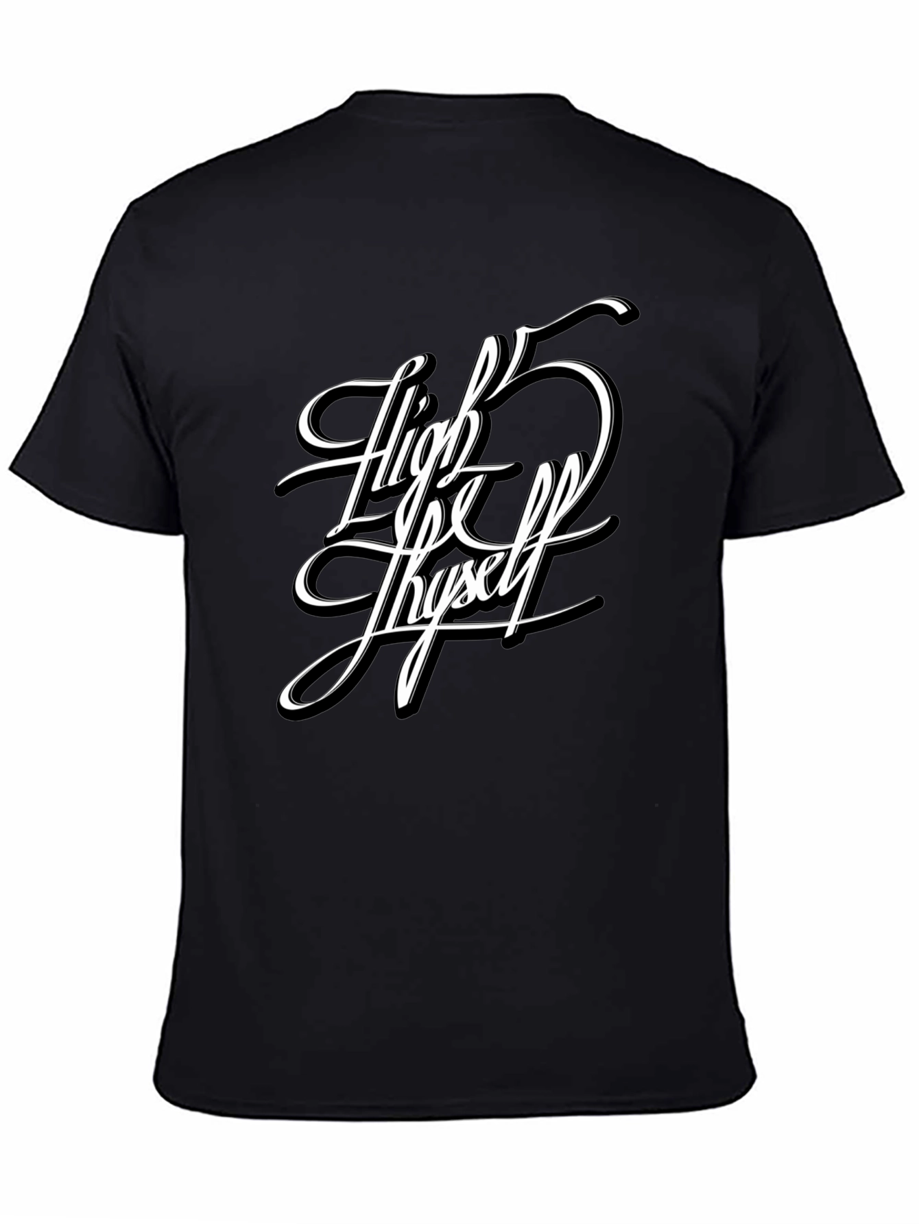 High 5 Thyself Black Graphic Tee