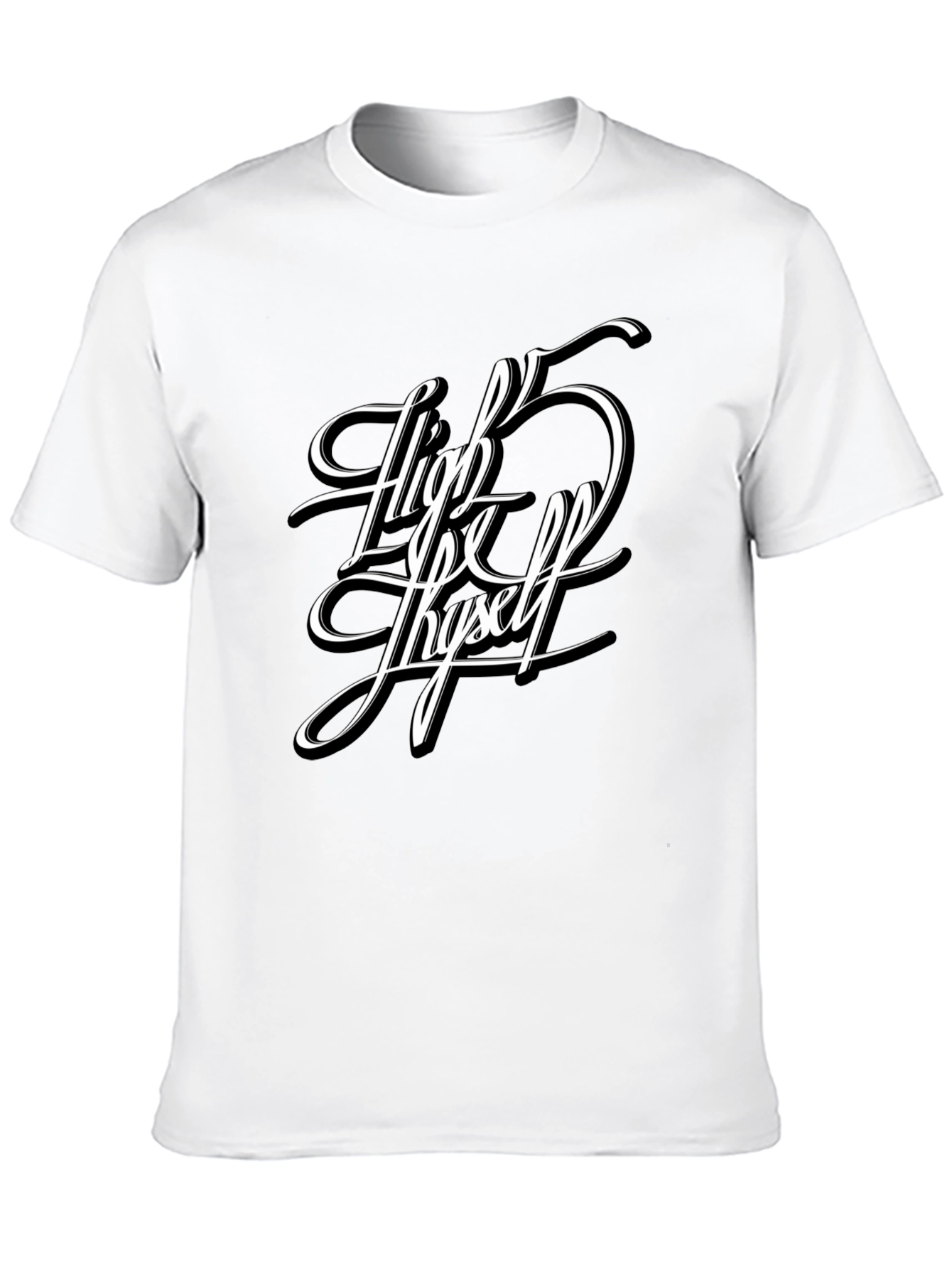 High 5 Thyself Black Graphic Tee