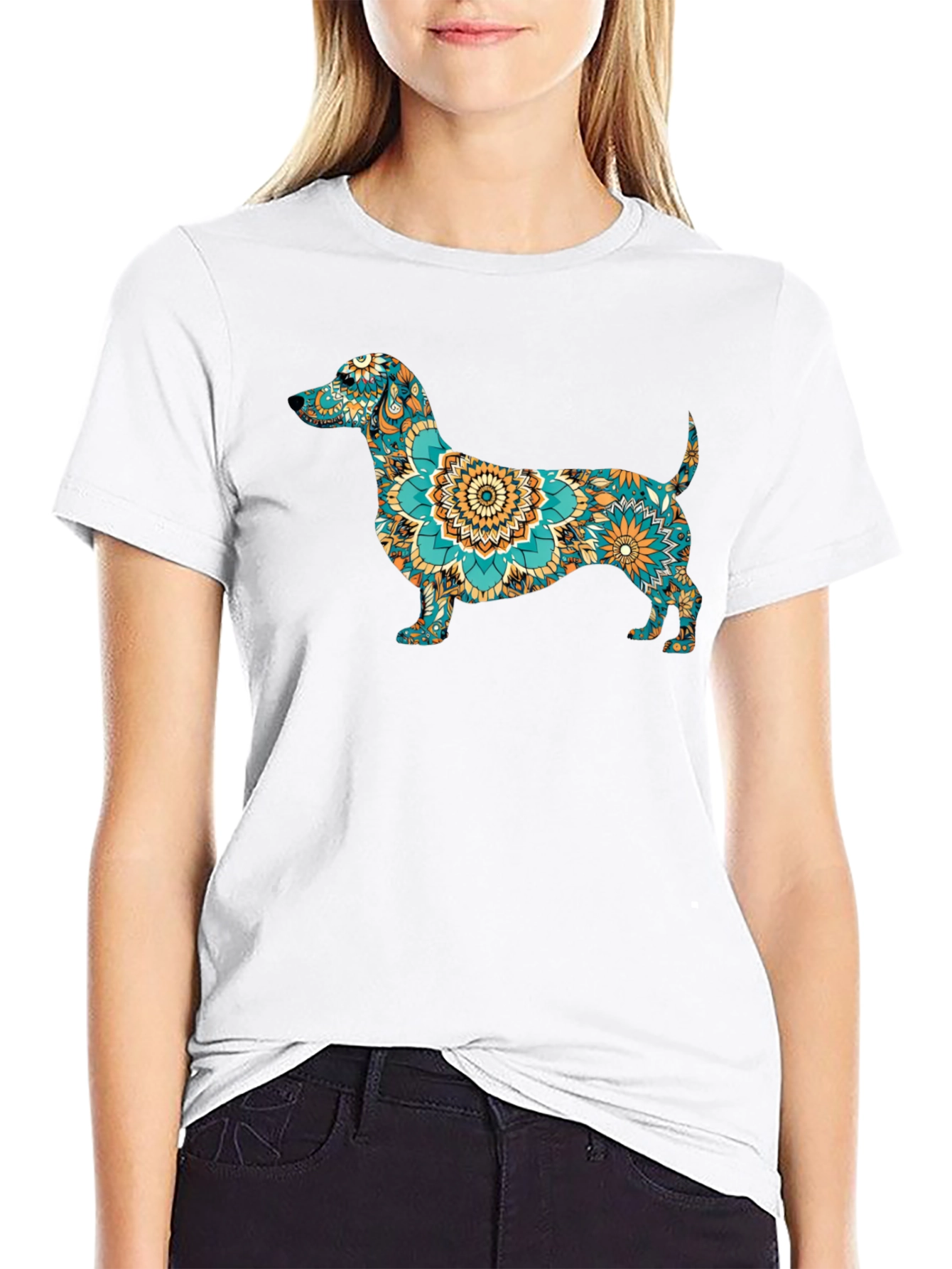 Dachshund Mandala T-Shirt - Unique Dog Lover Gift
