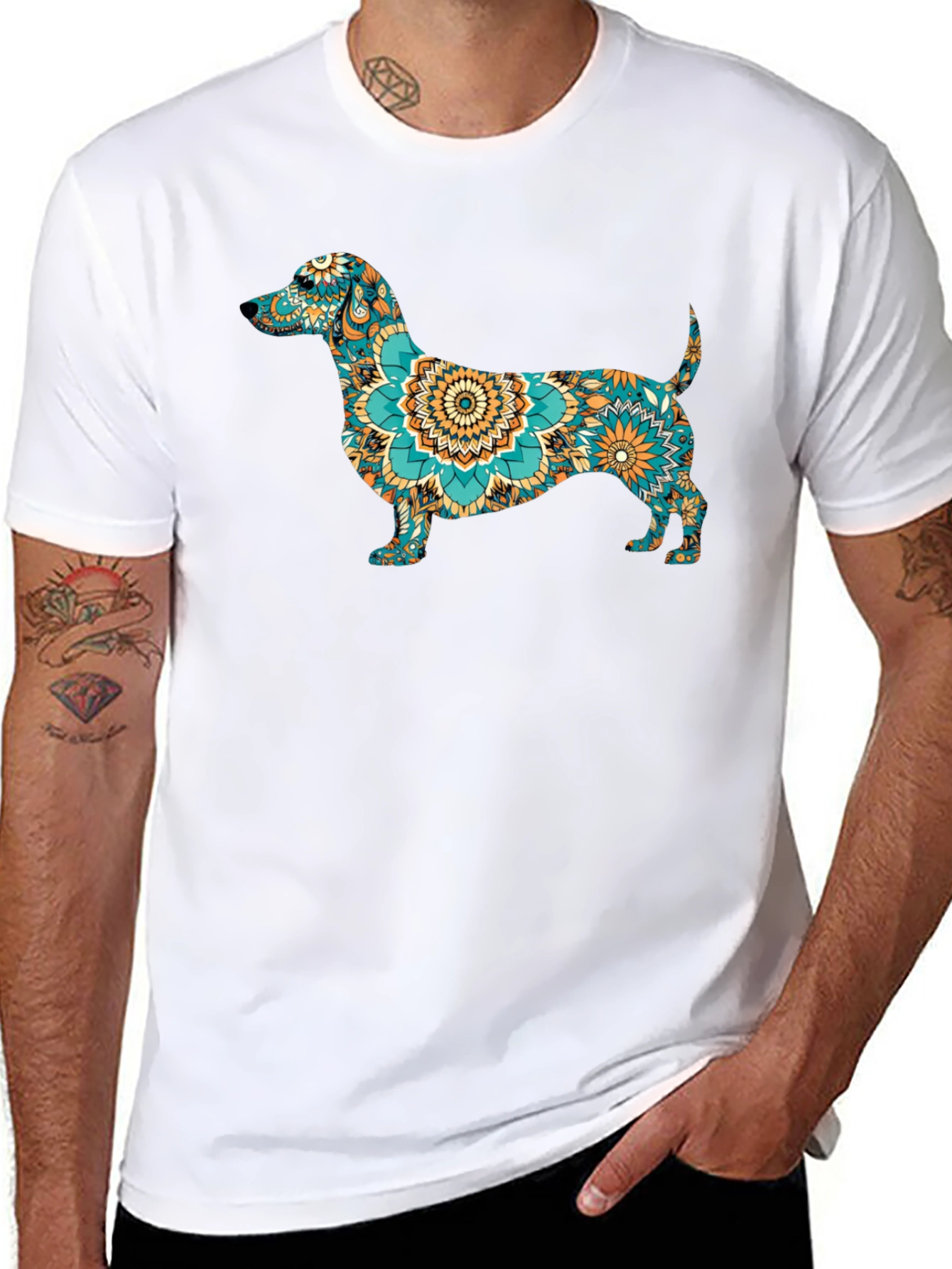 Dachshund Mandala T-Shirt - Unique Dog Lover Gift