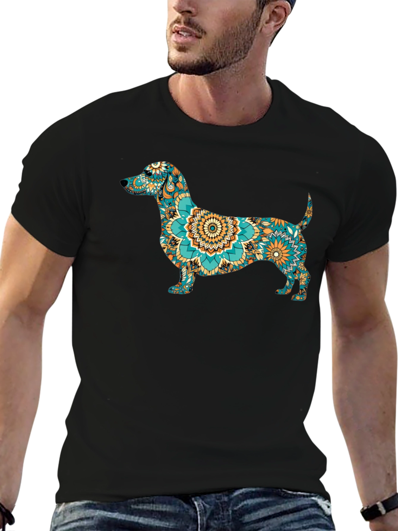 Dachshund Mandala T-Shirt - Unique Dog Lover Gift