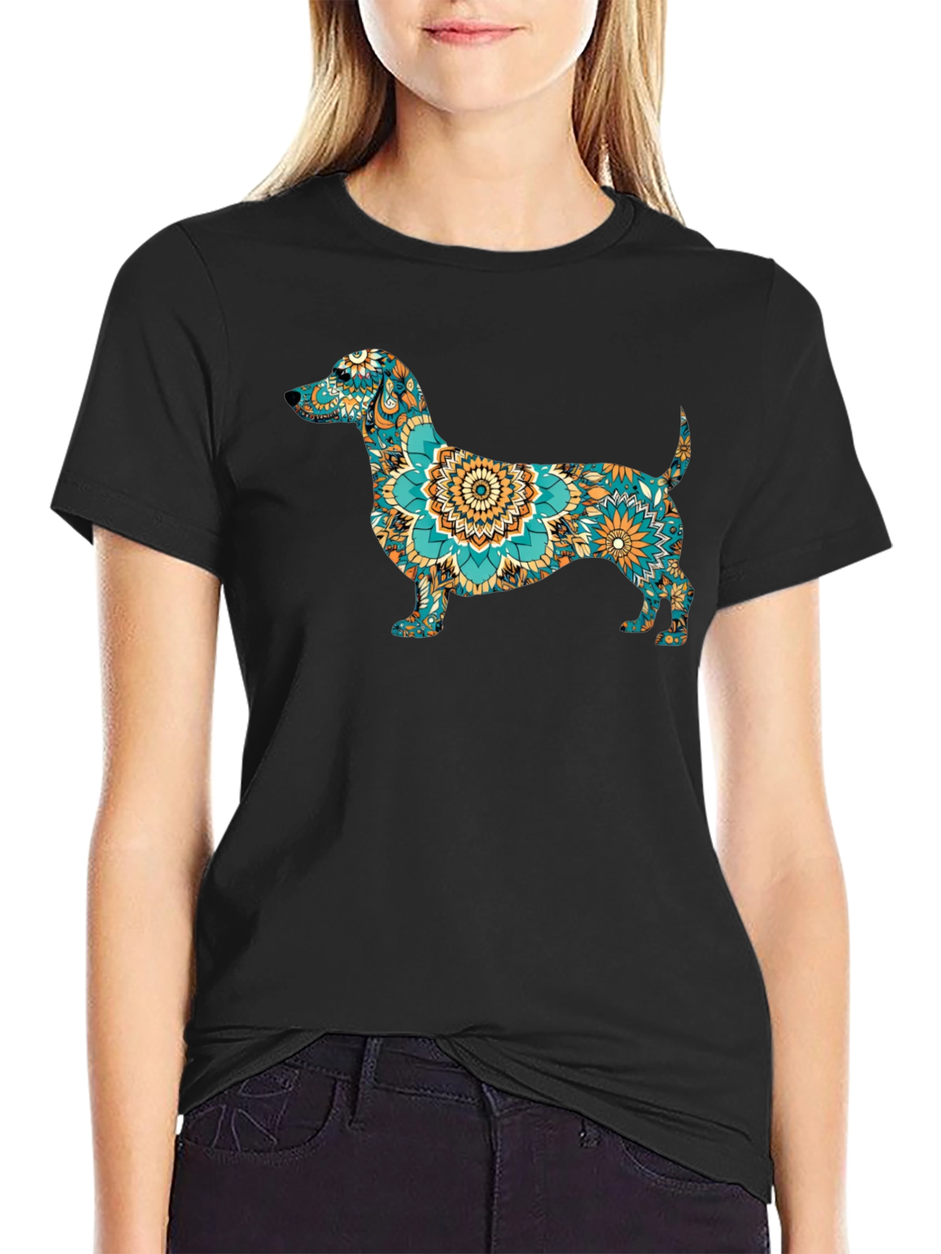 Dachshund Mandala T-Shirt - Unique Dog Lover Gift