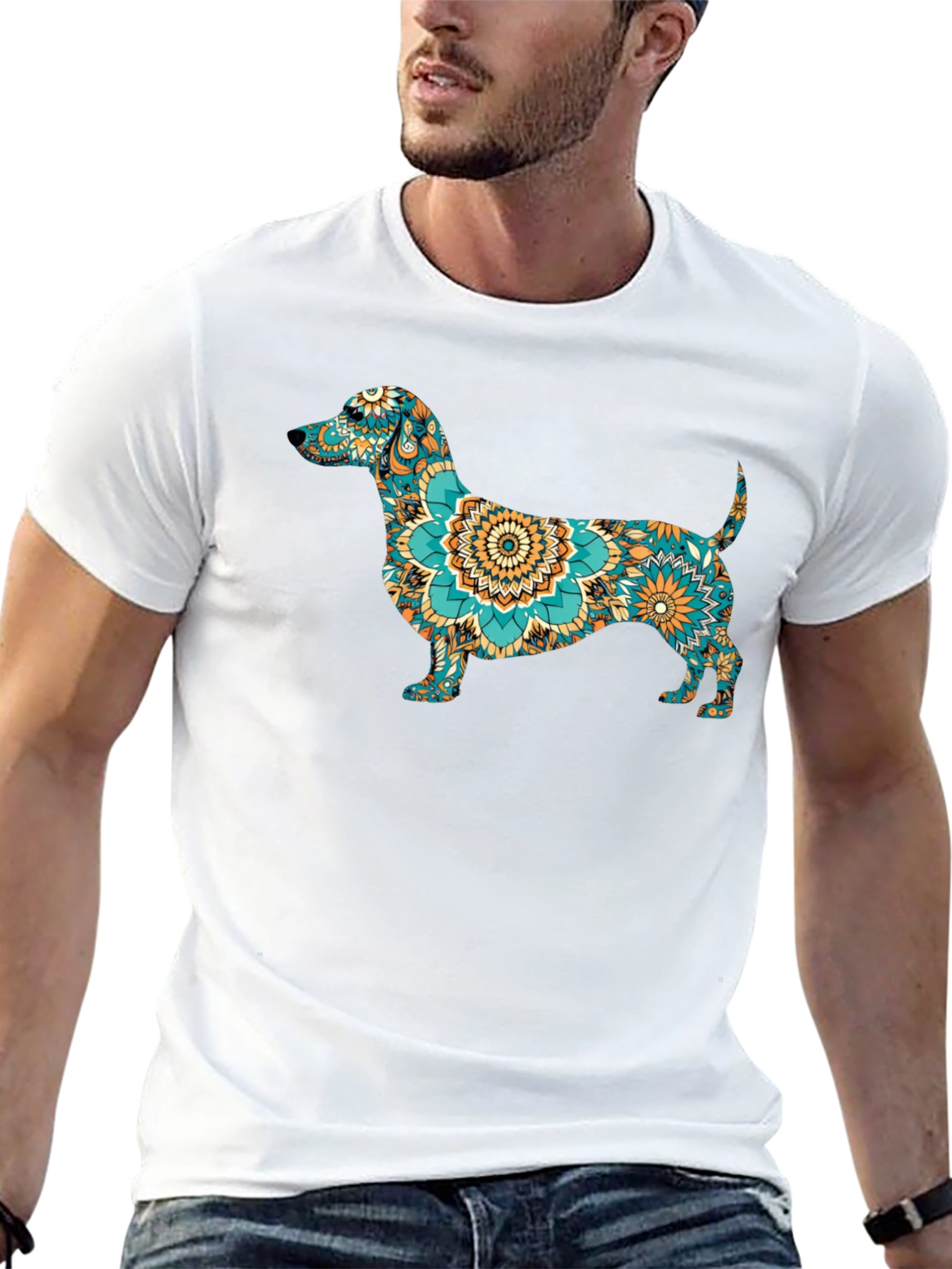 Dachshund Mandala T-Shirt - Unique Dog Lover Gift