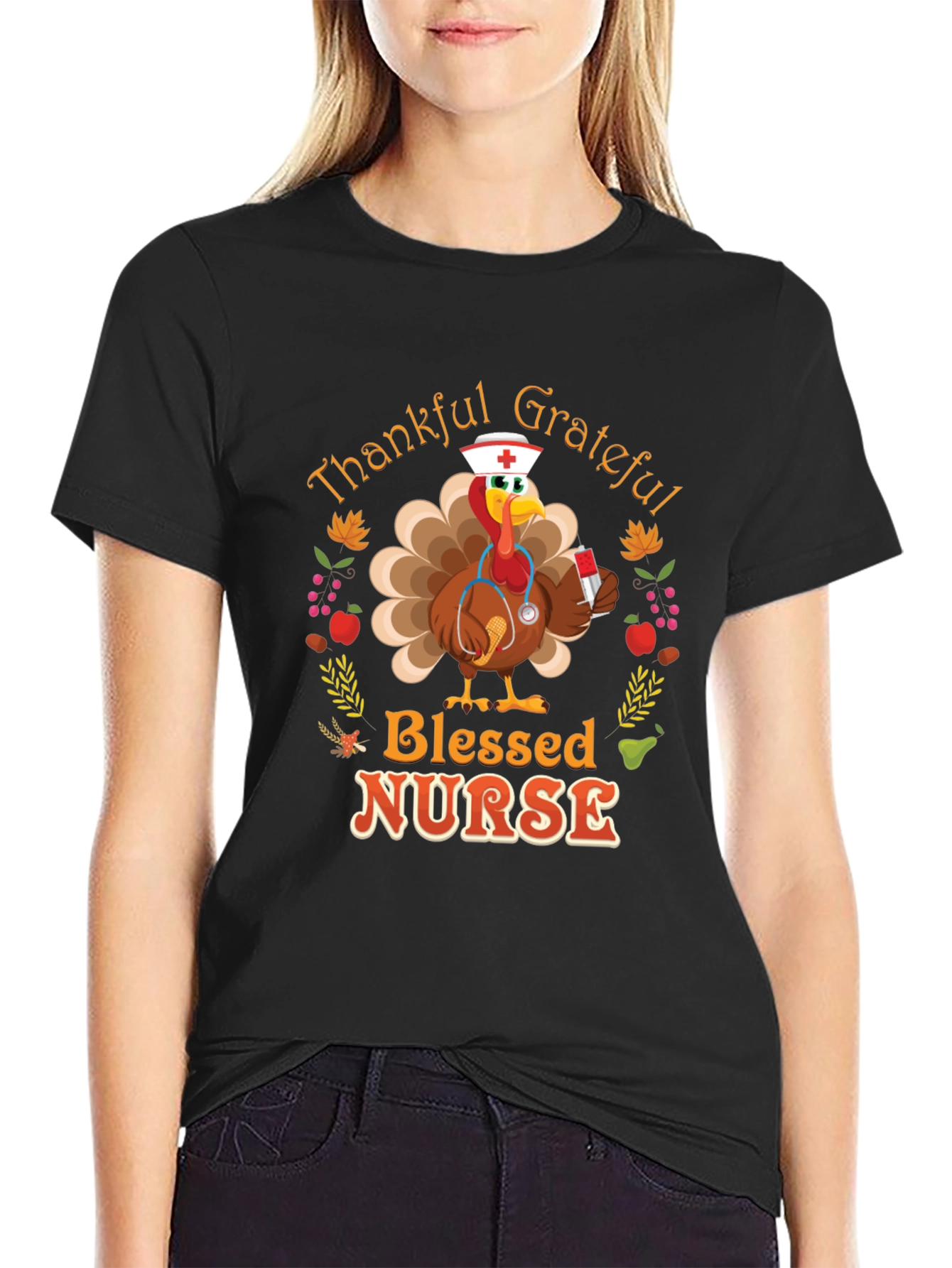 Thankful Grateful Blessed Nurse T-Shirt