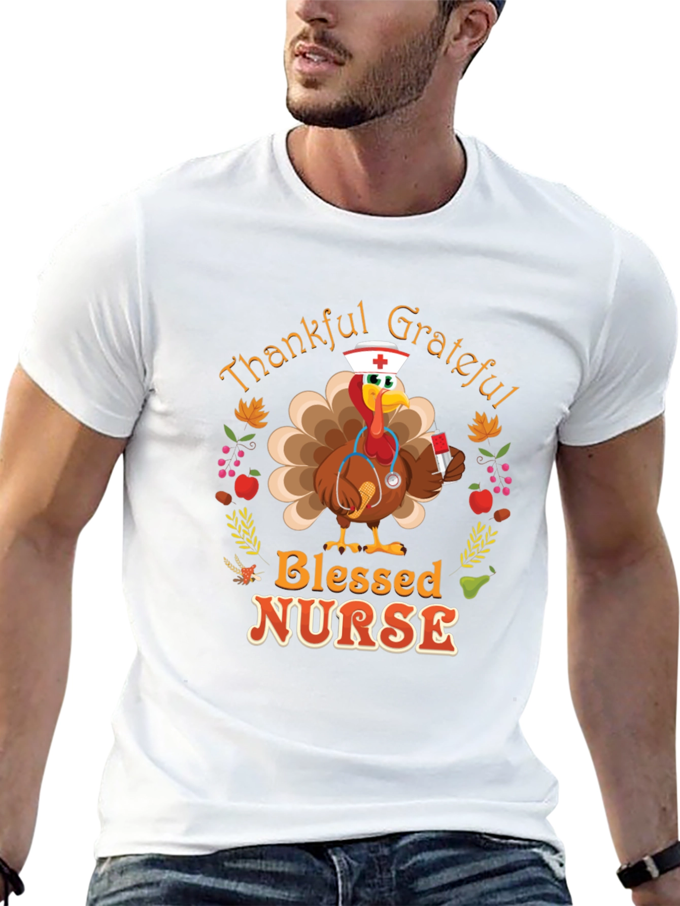 Thankful Grateful Blessed Nurse T-Shirt