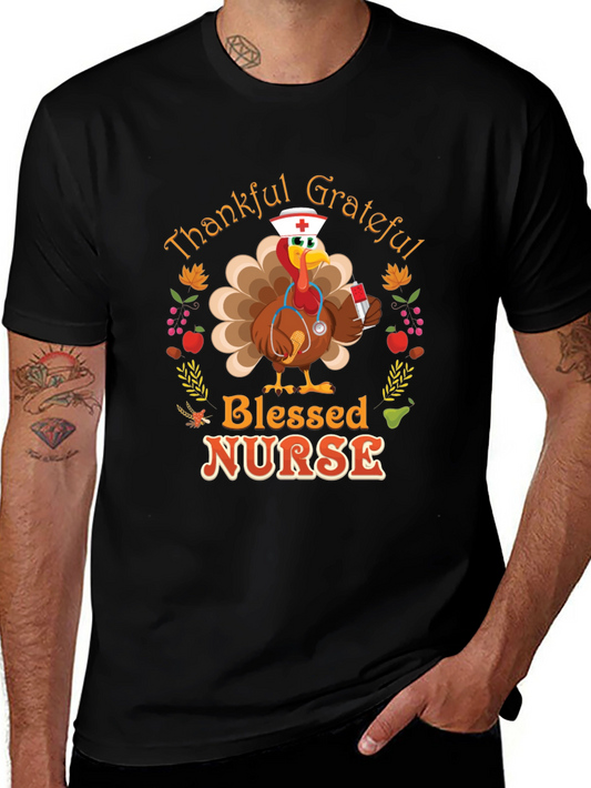 Thankful Grateful Blessed Nurse T-Shirt