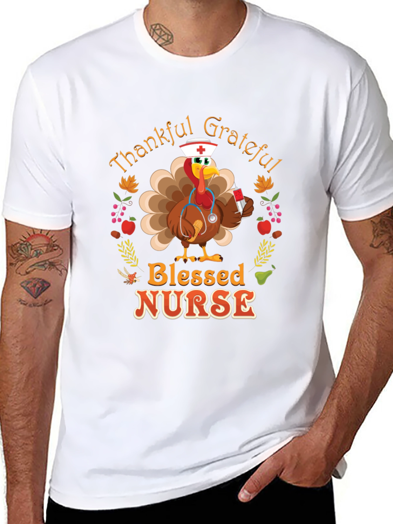 Thankful Grateful Blessed Nurse T-Shirt