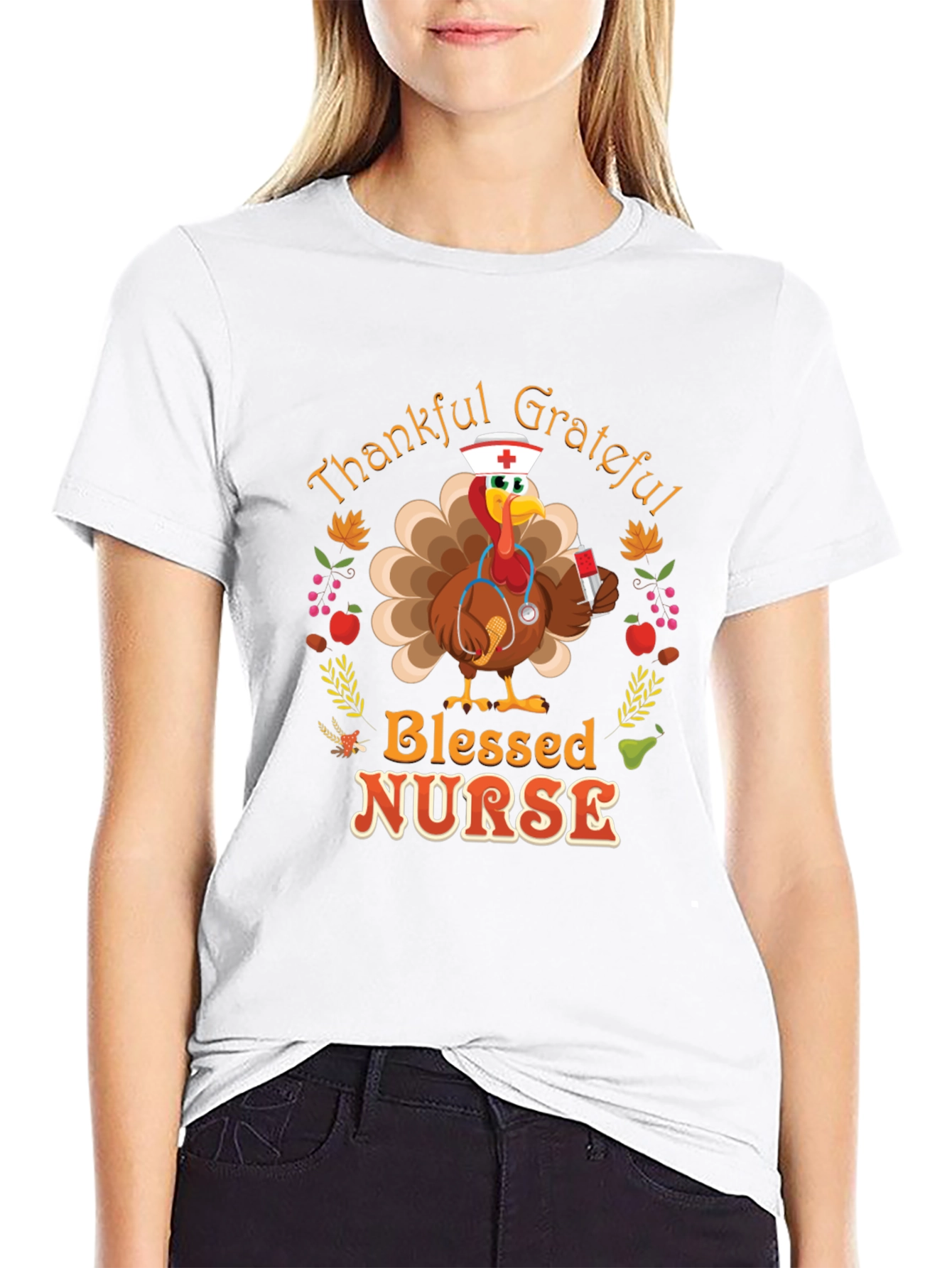 Thankful Grateful Blessed Nurse T-Shirt