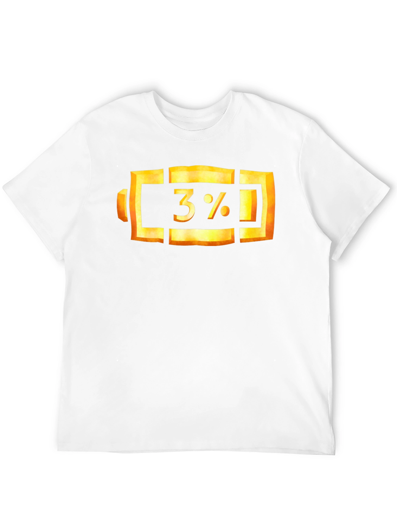 3% Battery Graphic Tee - Low Power Mode Shirt