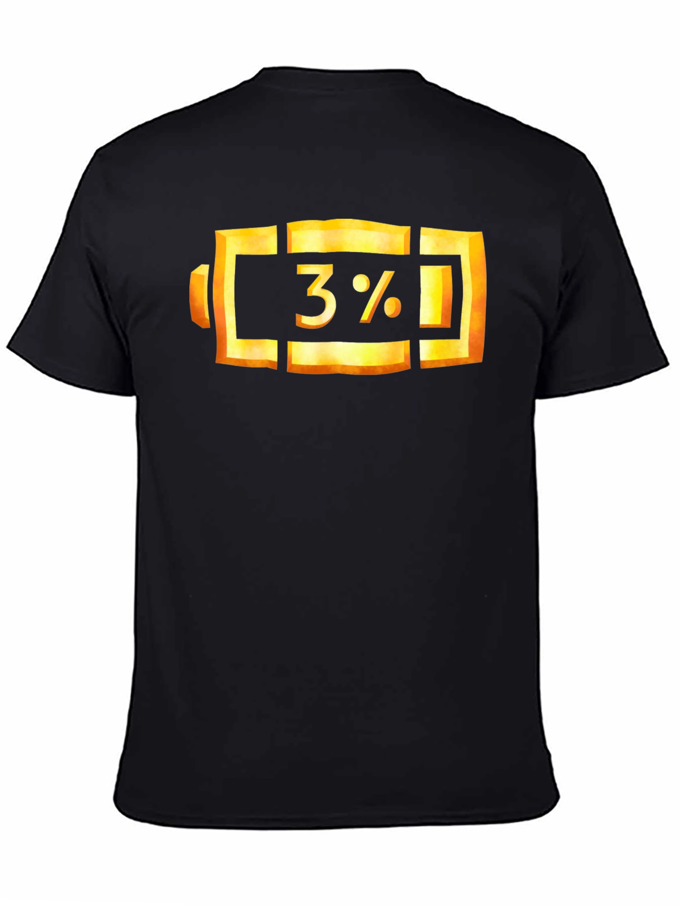 3% Battery Graphic Tee - Low Power Mode Shirt