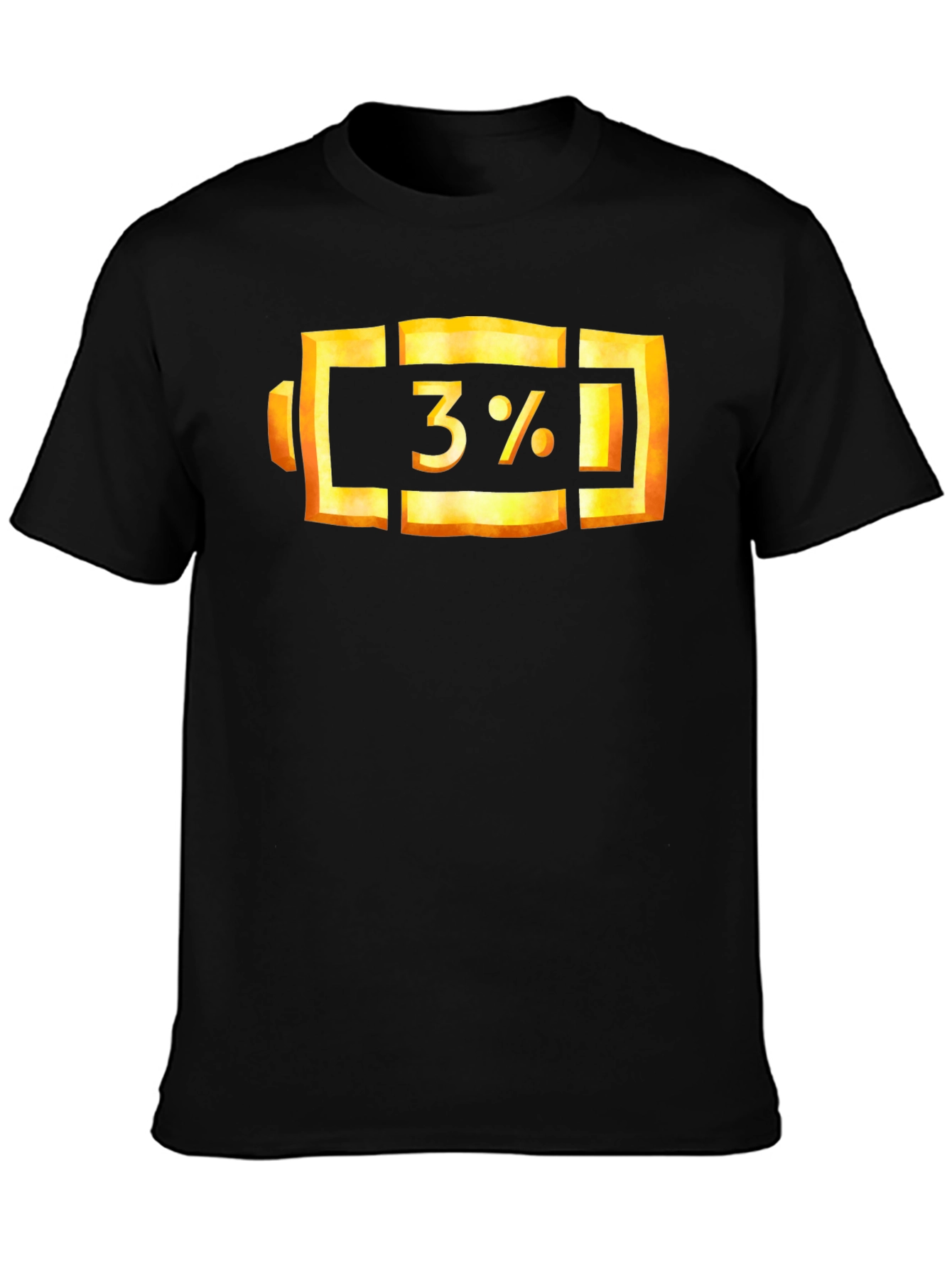 3% Battery Graphic Tee - Low Power Mode Shirt
