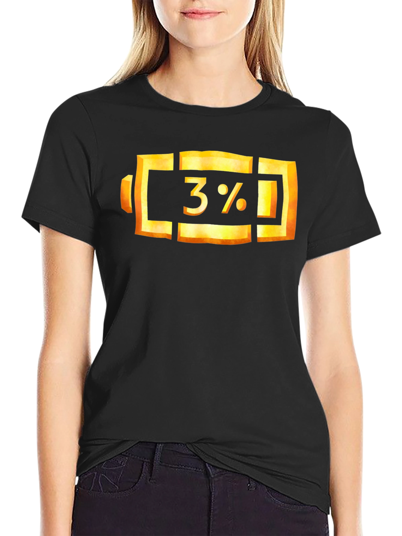 3% Battery Graphic Tee - Low Power Mode Shirt