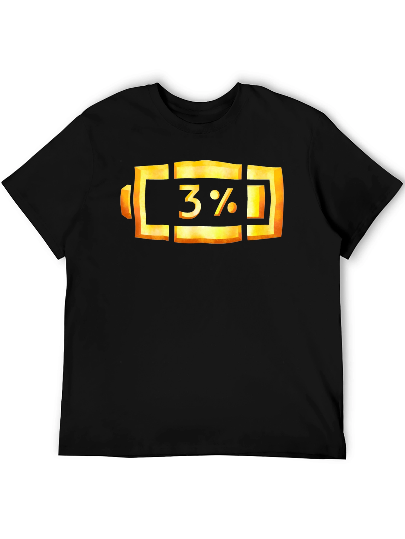 3% Battery Graphic Tee - Low Power Mode Shirt