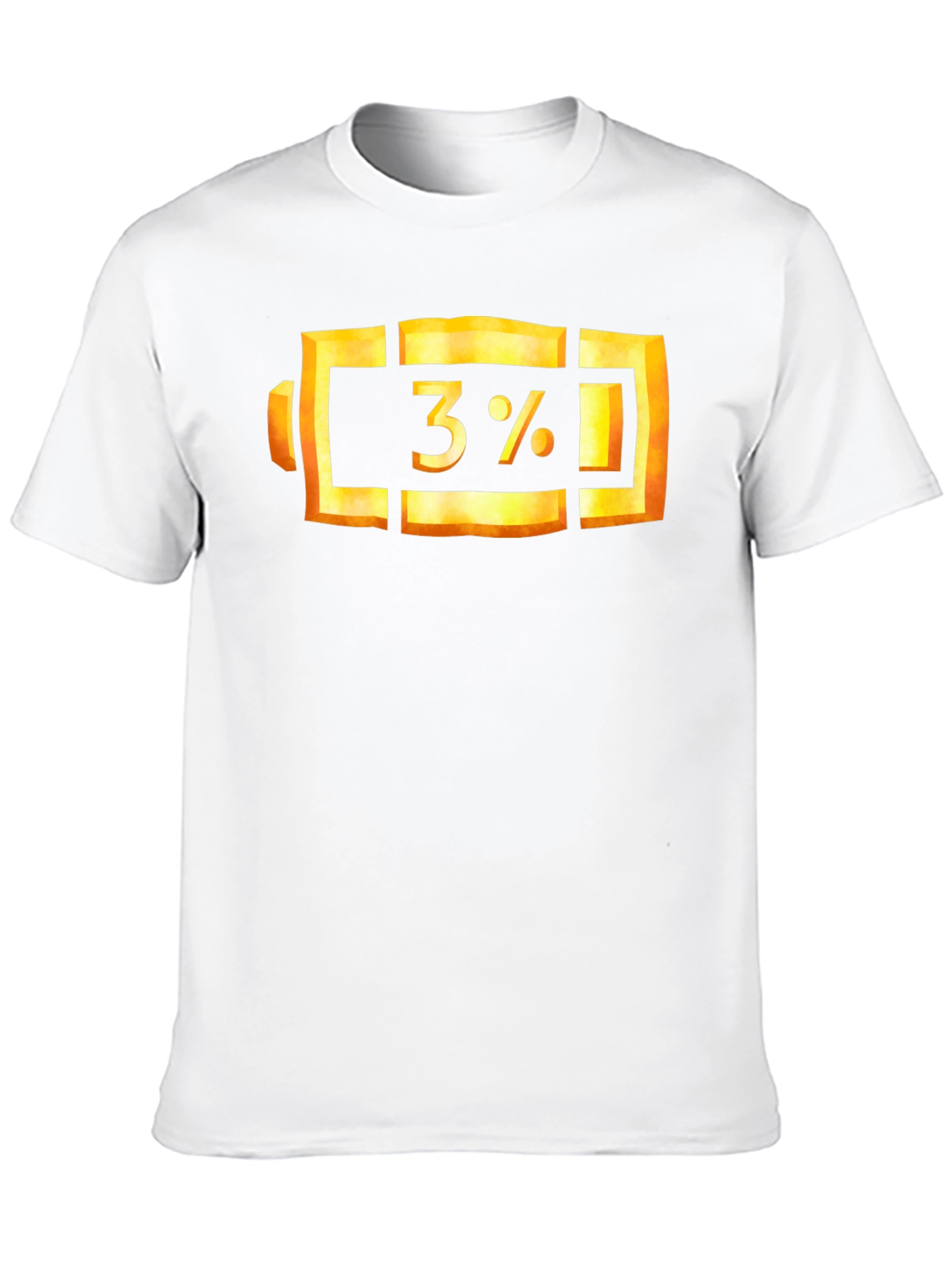 3% Battery Graphic Tee - Low Power Mode Shirt