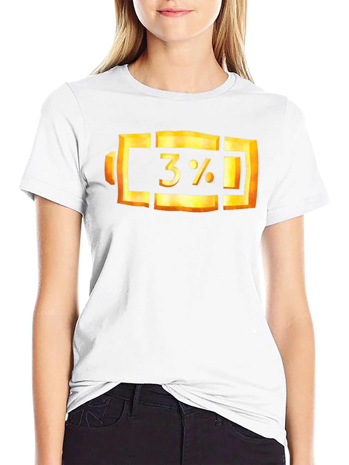 3% Battery Graphic Tee - Low Power Mode Shirt