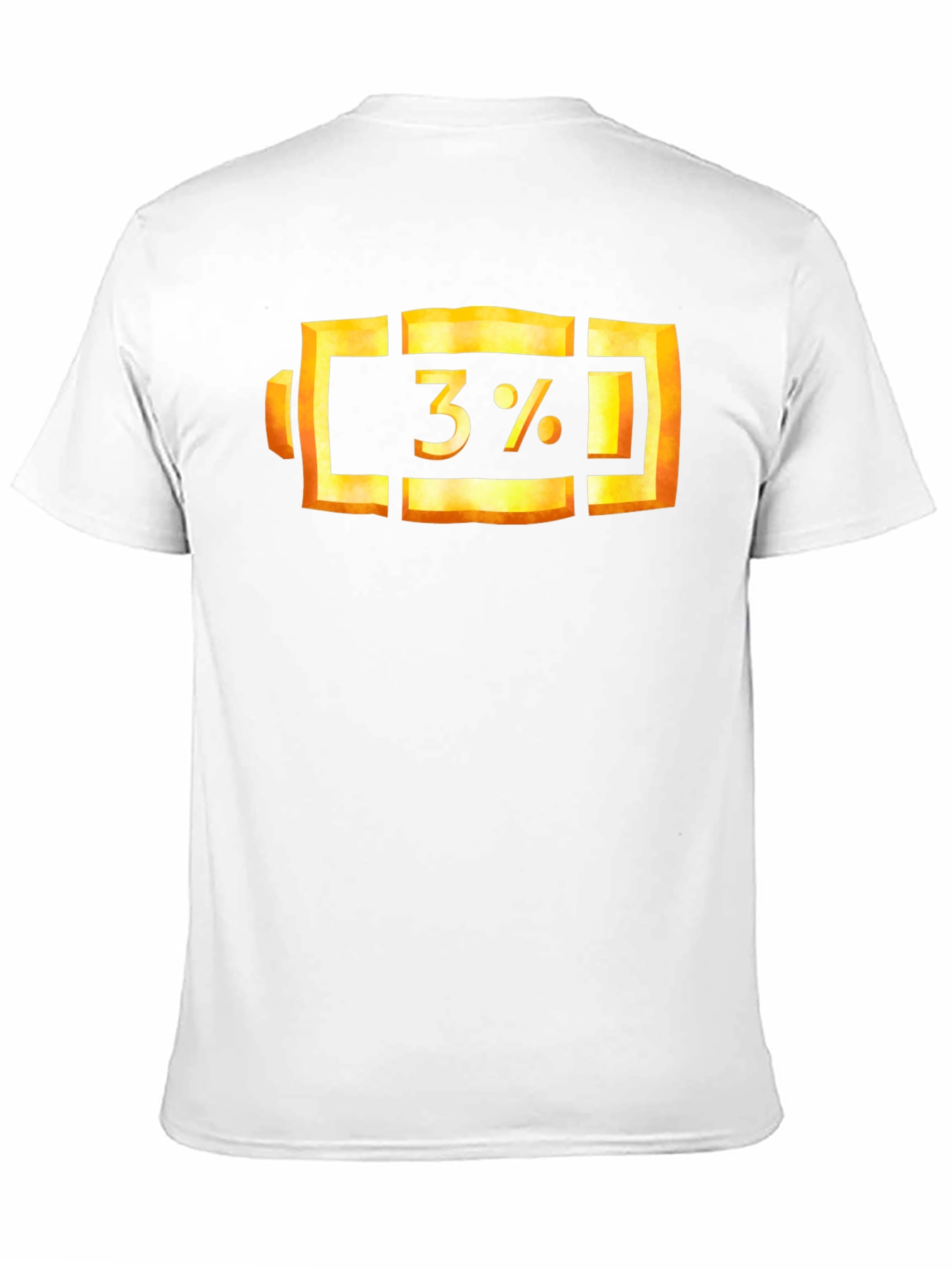 3% Battery Graphic Tee - Low Power Mode Shirt