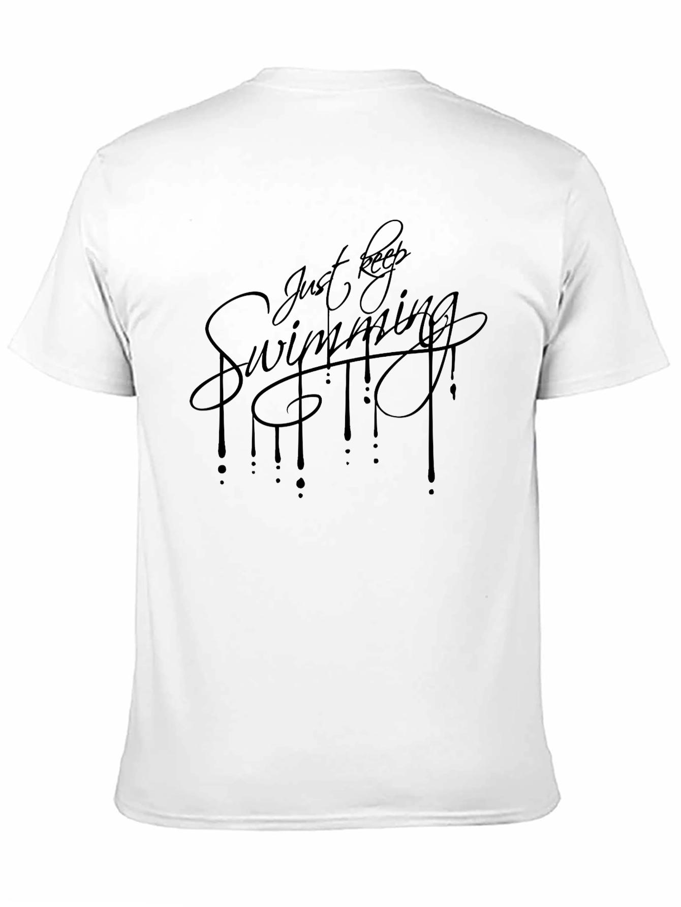 Just Keep Swimming Graphic Tee - Black