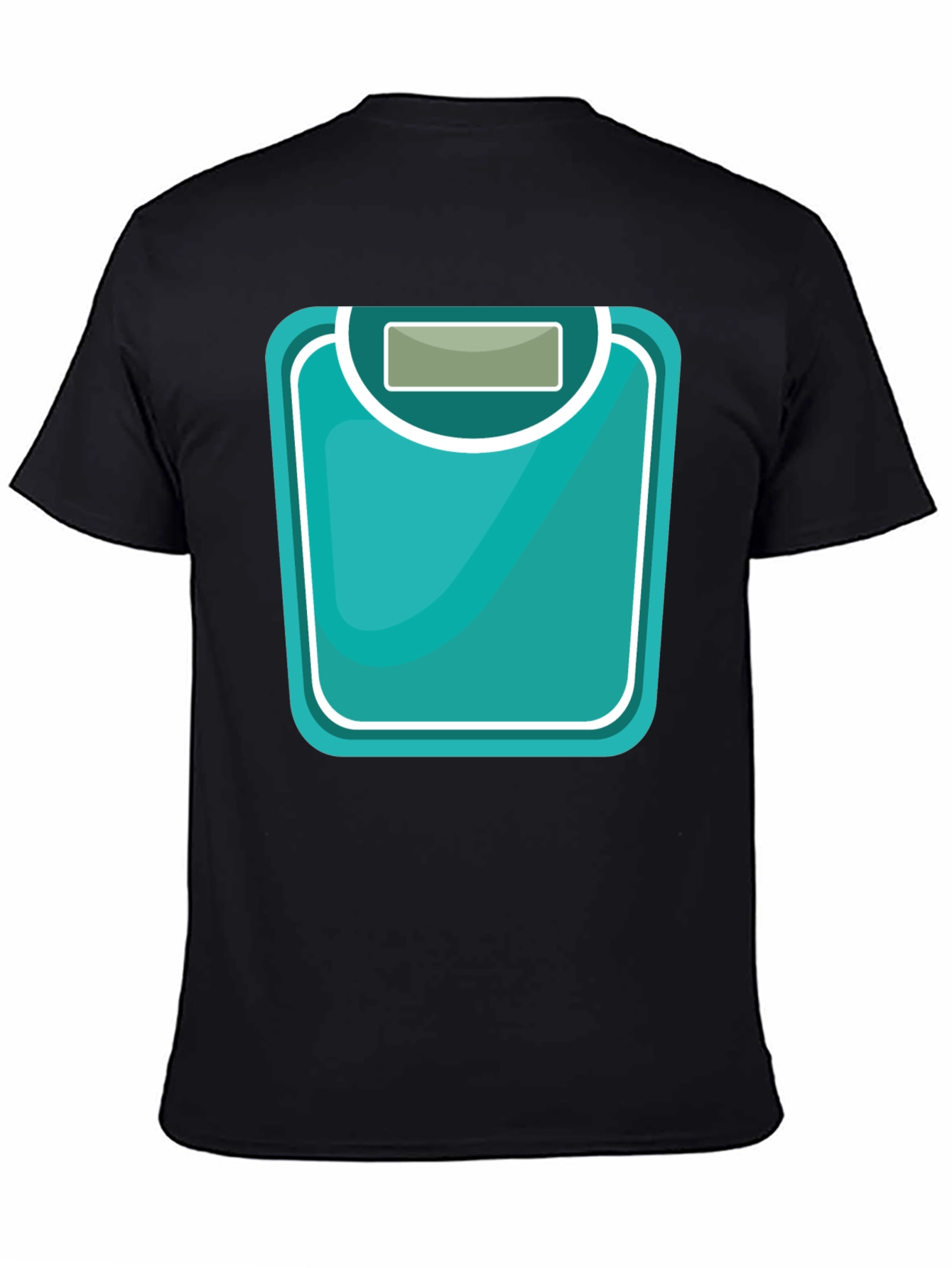Weight Scale Graphic Tee - Black Cotton T-Shirt