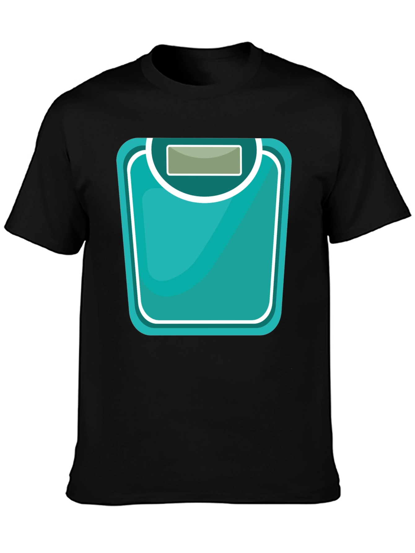 Weight Scale Graphic Tee - Black Cotton T-Shirt