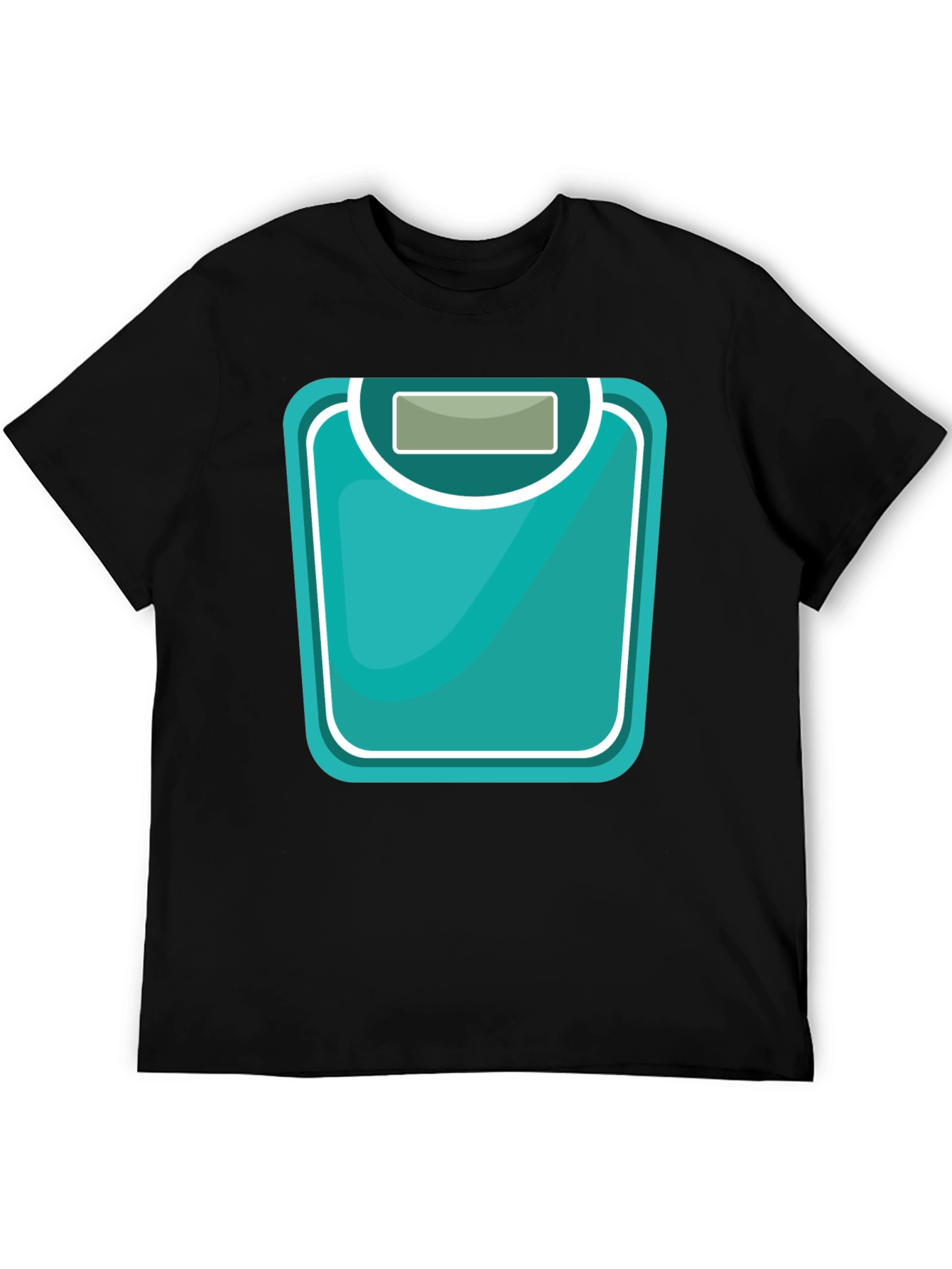 Weight Scale Graphic Tee - Black Cotton T-Shirt