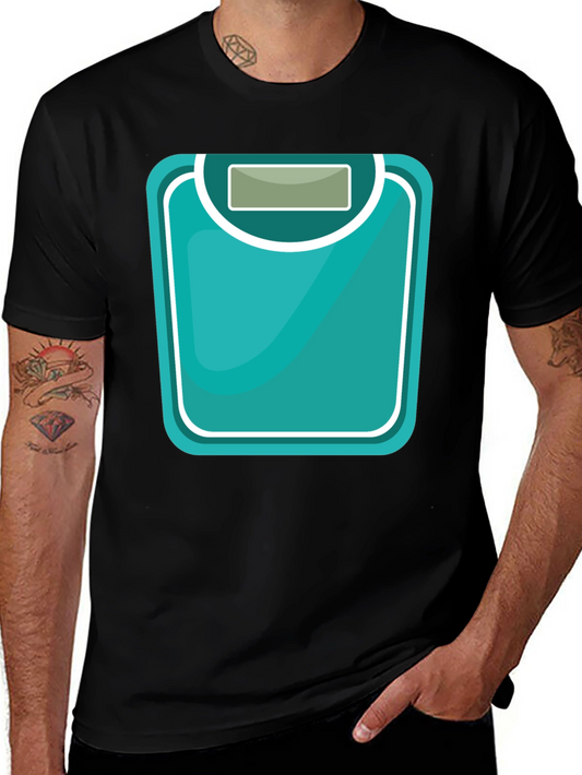 Weight Scale Graphic Tee - Black Cotton T-Shirt