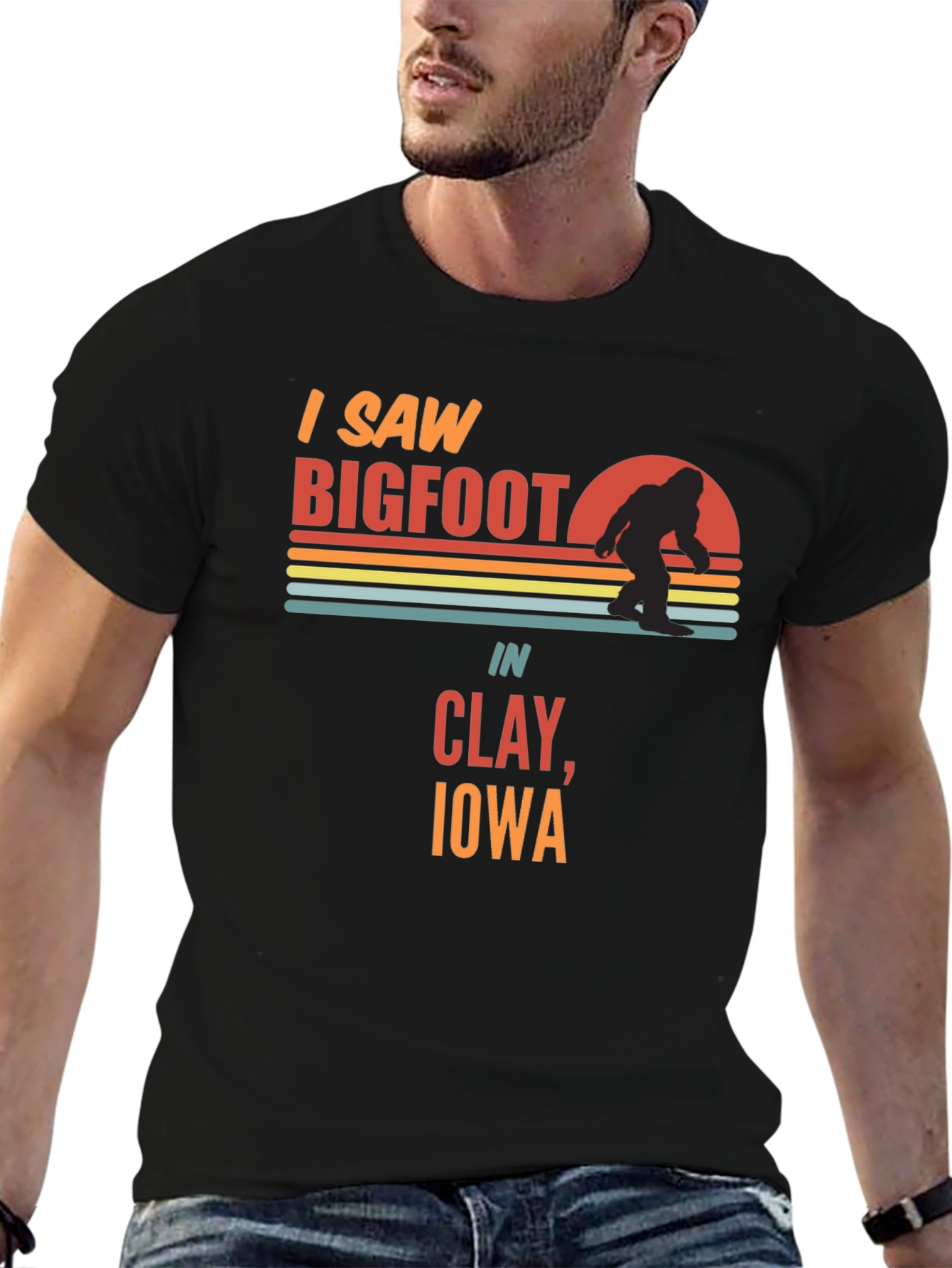 I Saw Bigfoot in Clay Iowa T-Shirt