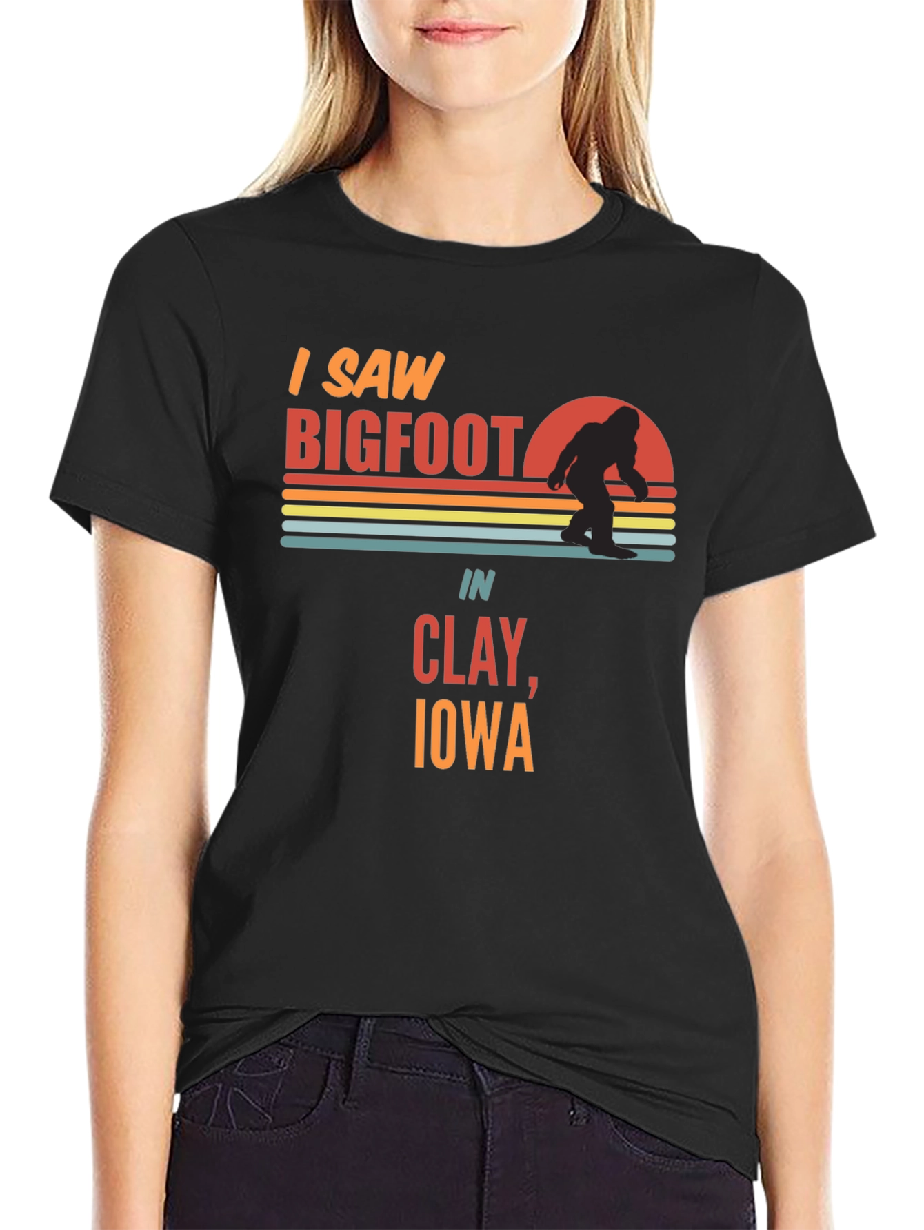 I Saw Bigfoot in Clay Iowa T-Shirt