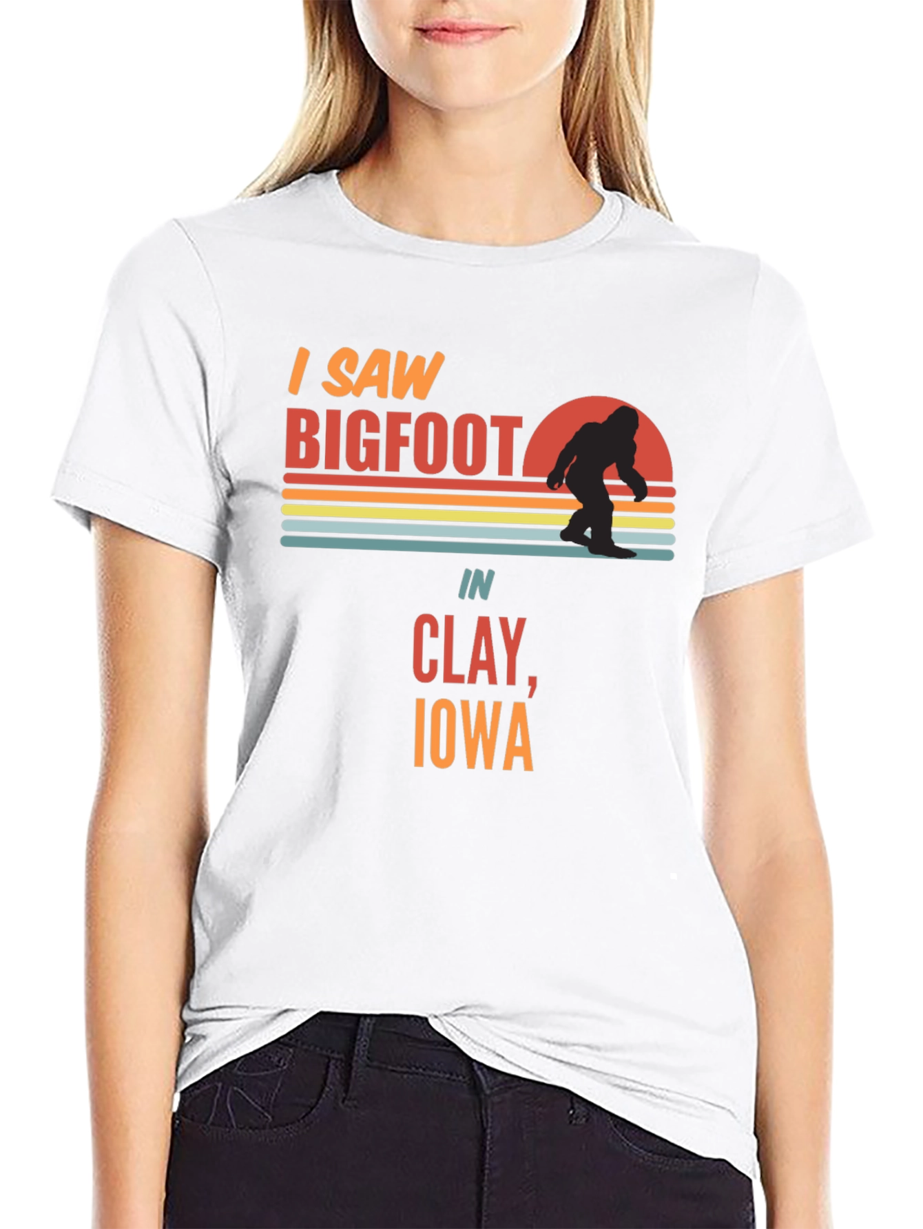I Saw Bigfoot in Clay Iowa T-Shirt