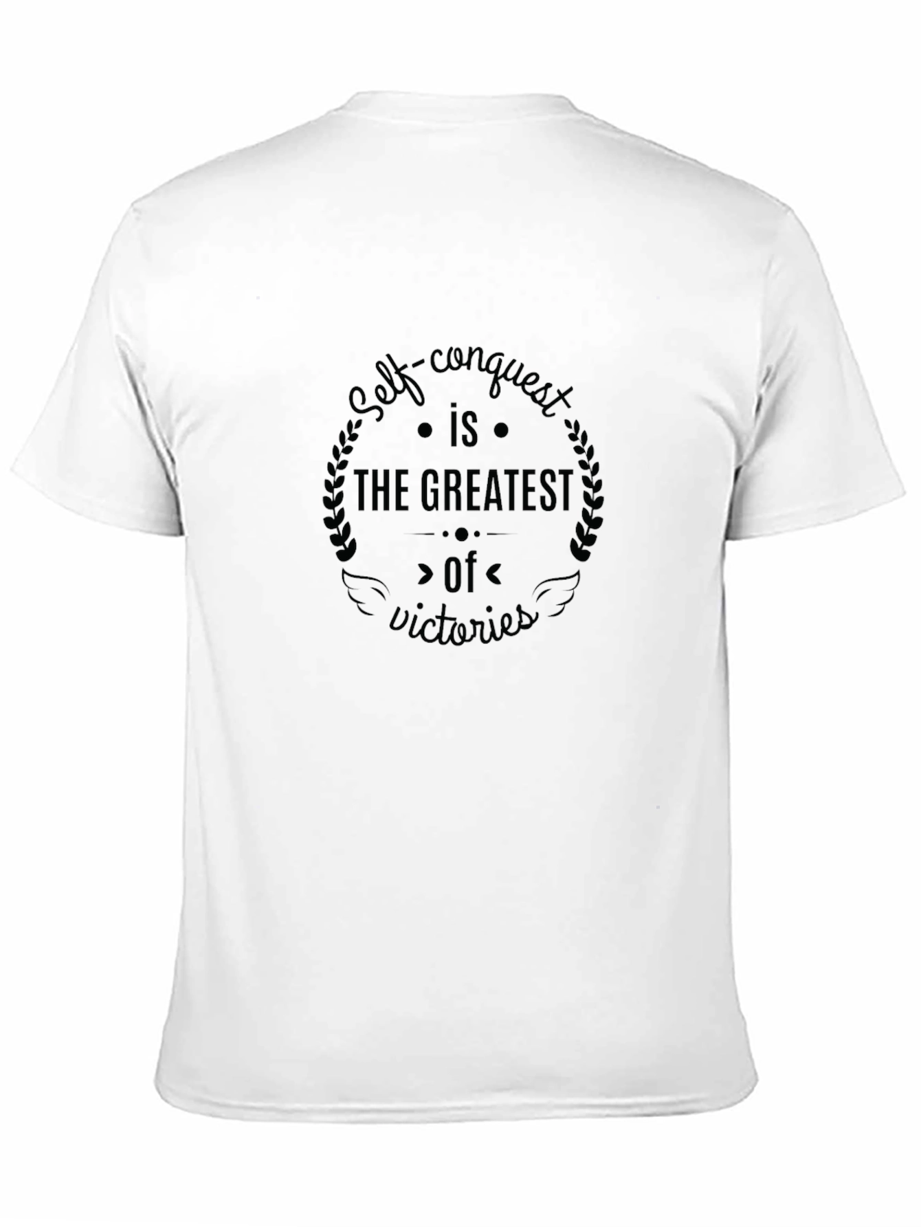 Self-Conquest Graphic Tee - Motivational Black T-Shirt