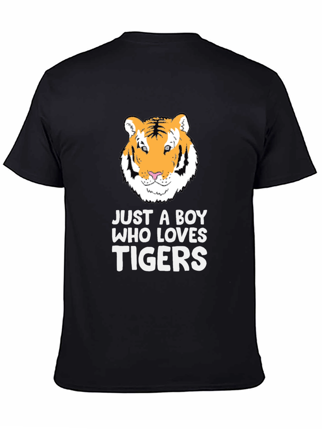 Boy Who Loves Tigers Graphic Tee - Black