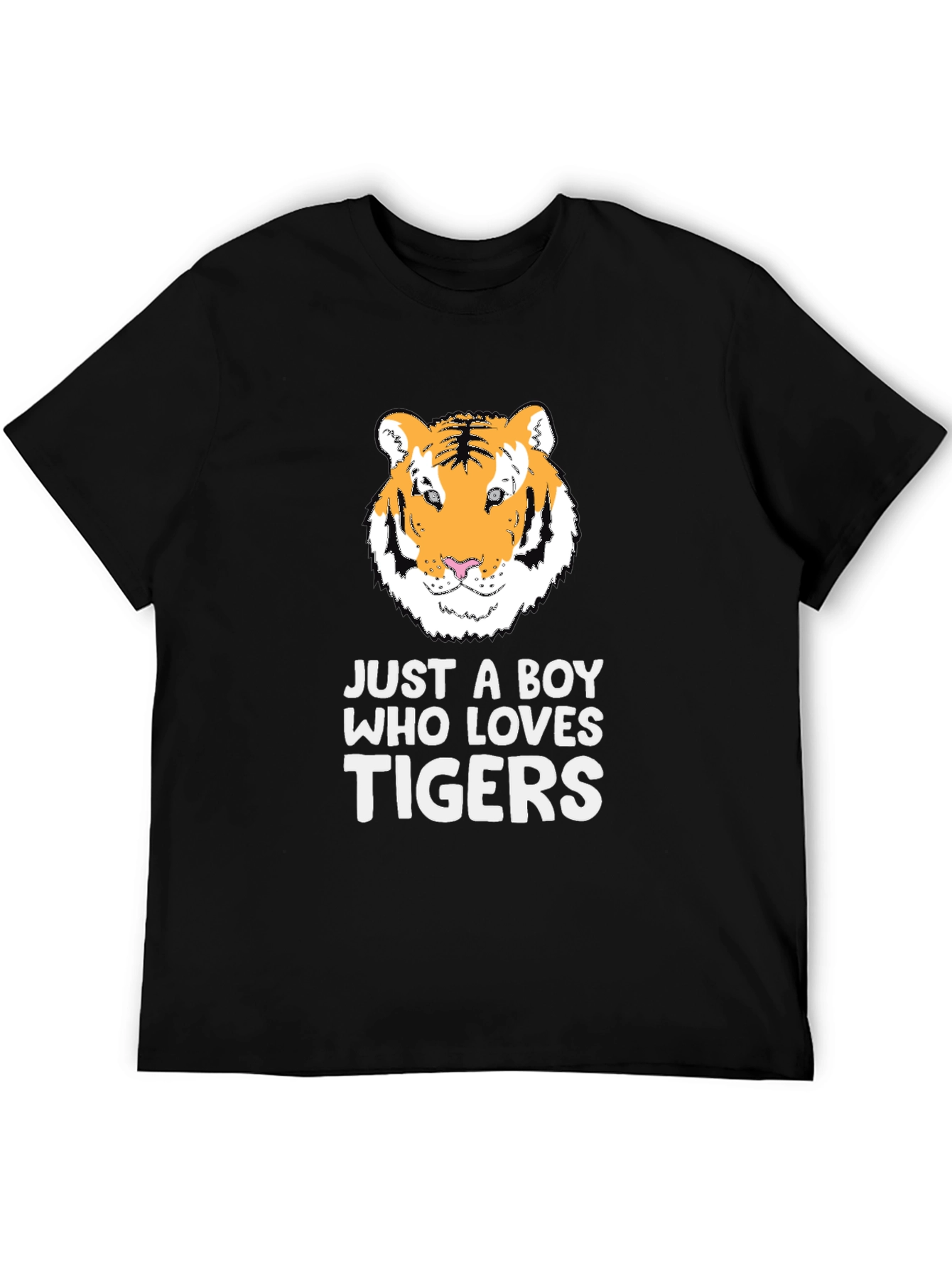 Boy Who Loves Tigers Graphic Tee - Black