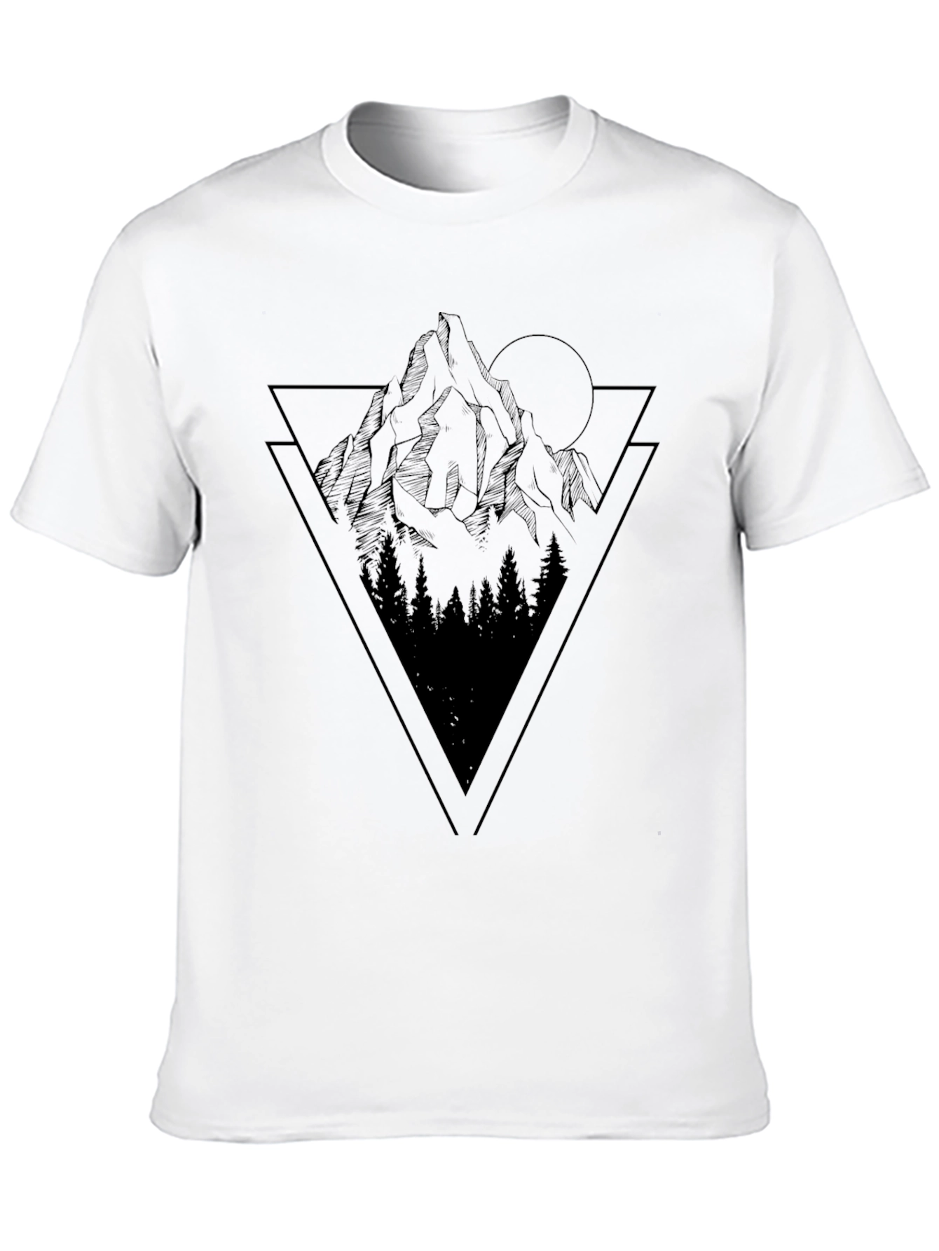 Mountain Triangle Graphic Tee - Black