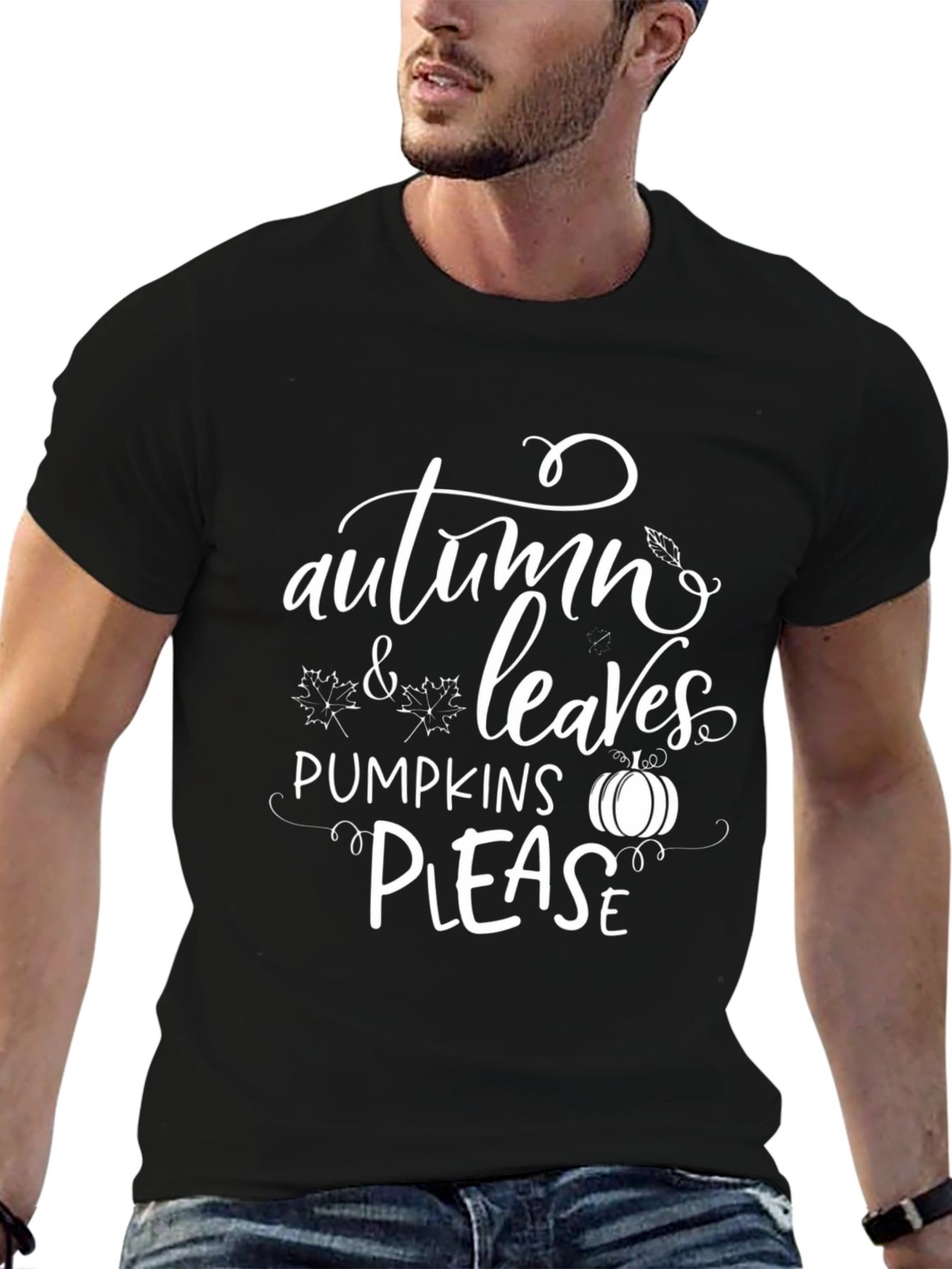 Autumn Leaves Pumpkins Please T-Shirt