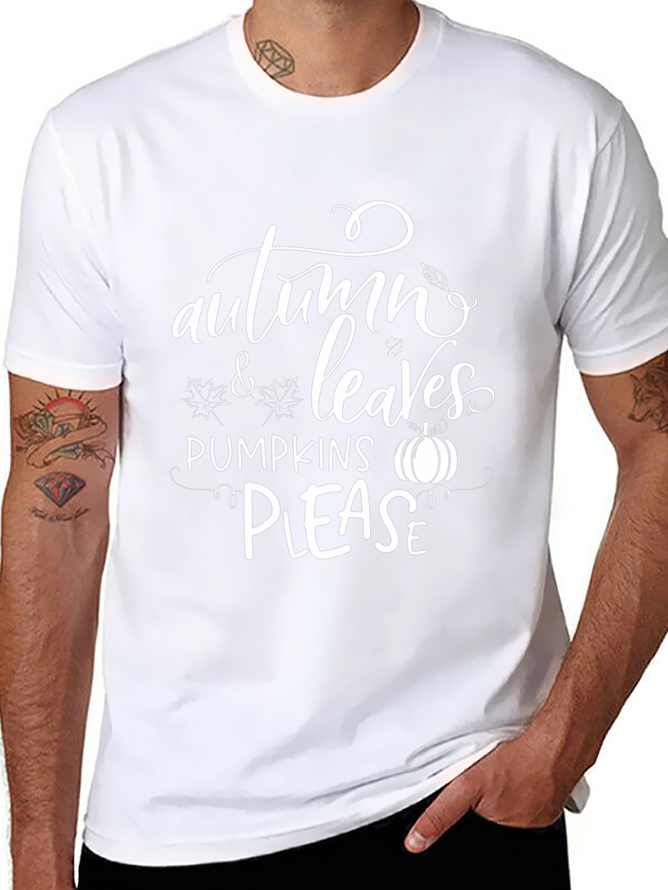 Autumn Leaves Pumpkins Please T-Shirt