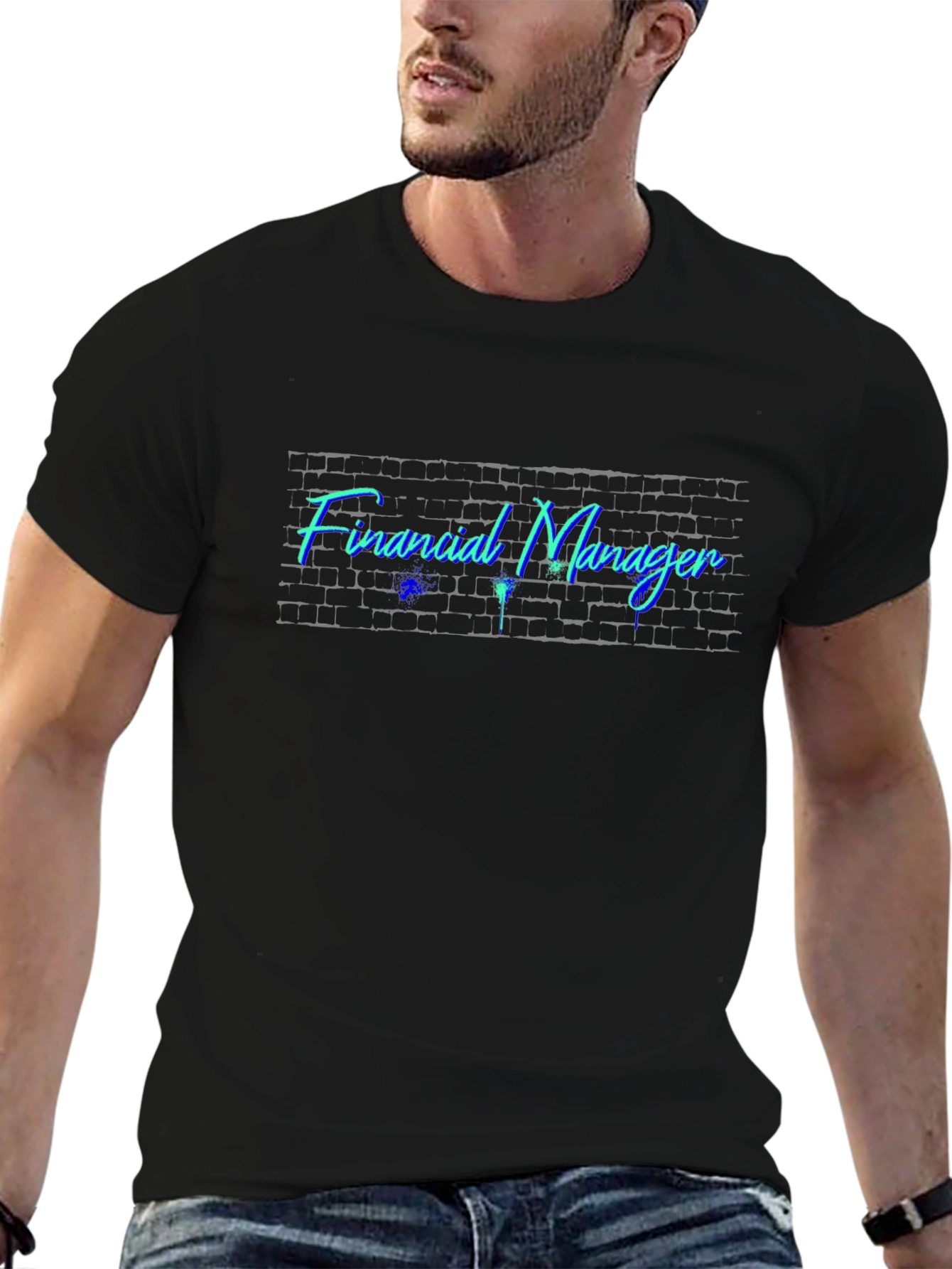 Financial Manager Brick Wall Graphic Tee