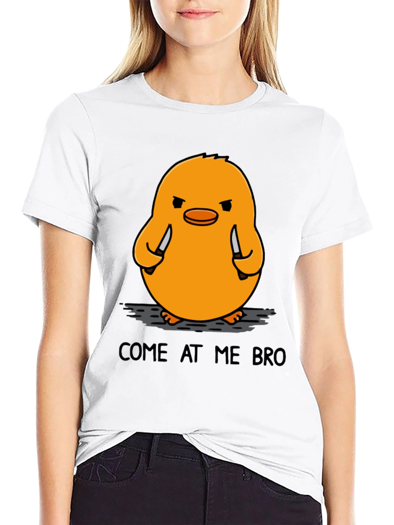 Come At Me Bro T-Shirt Funny Chick