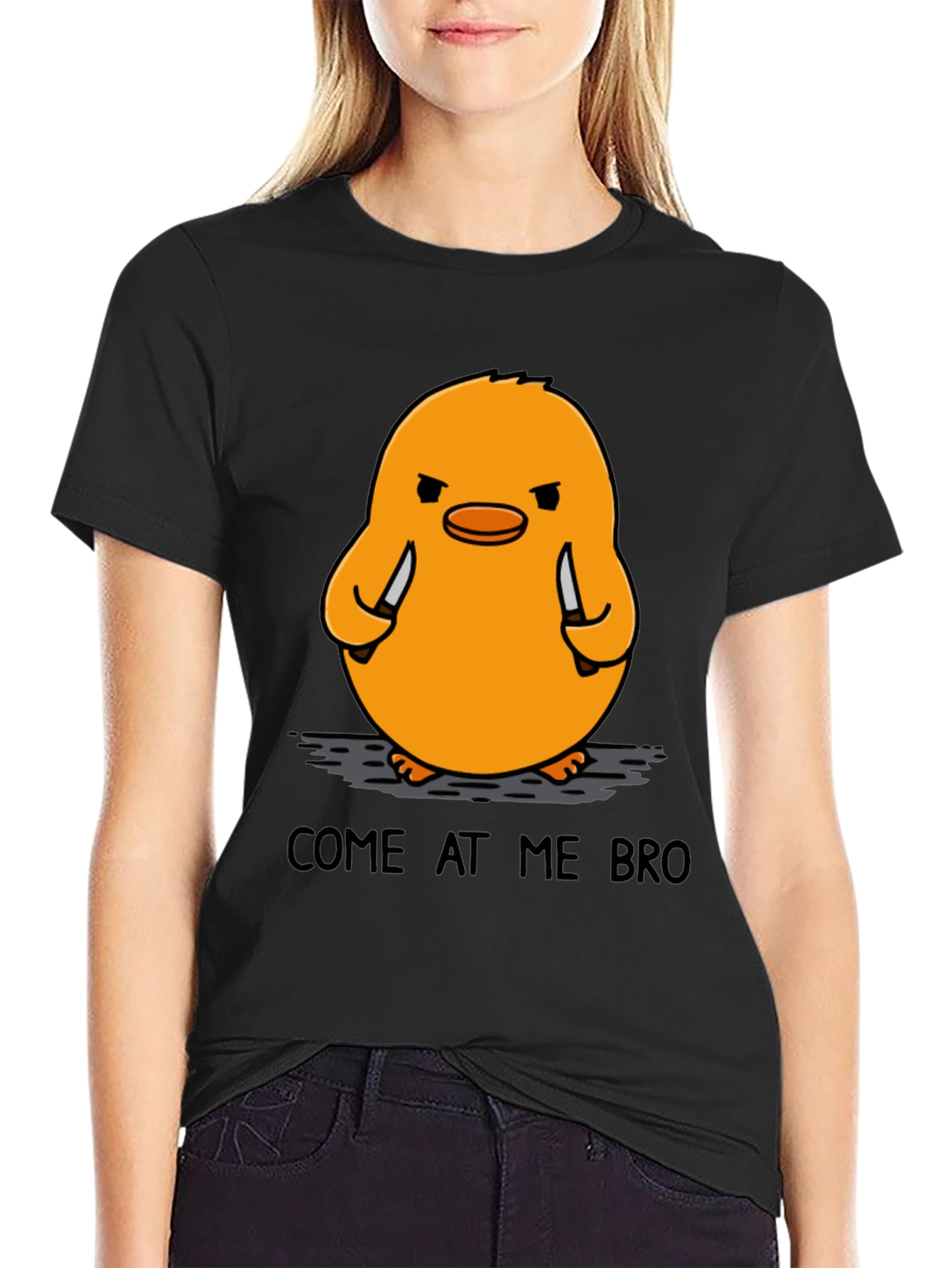 Come At Me Bro T-Shirt Funny Chick