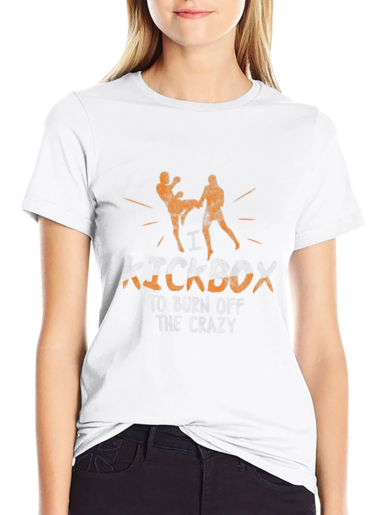 Kickboxing T-Shirt: Burn Off The Crazy Martial Arts Tee