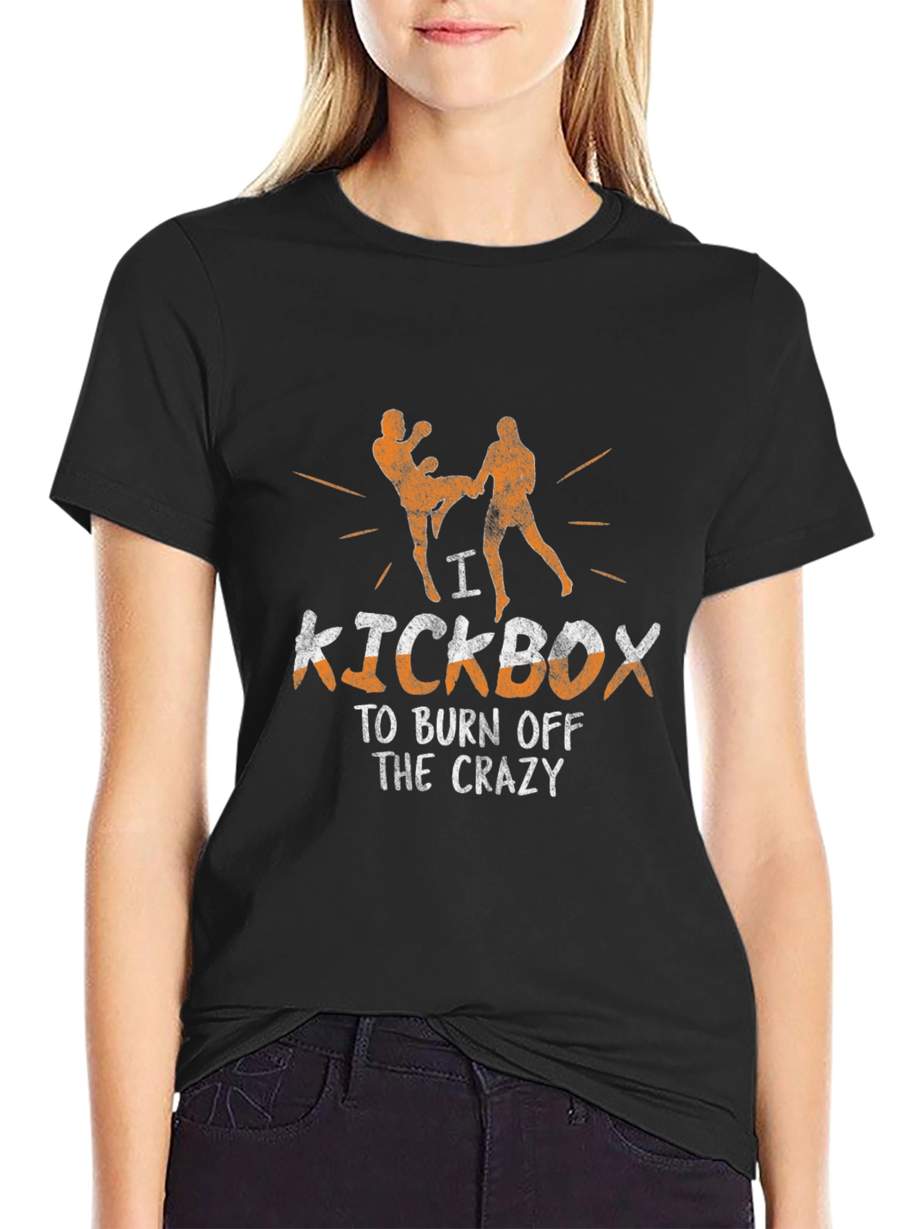 Kickboxing T-Shirt: Burn Off The Crazy Martial Arts Tee