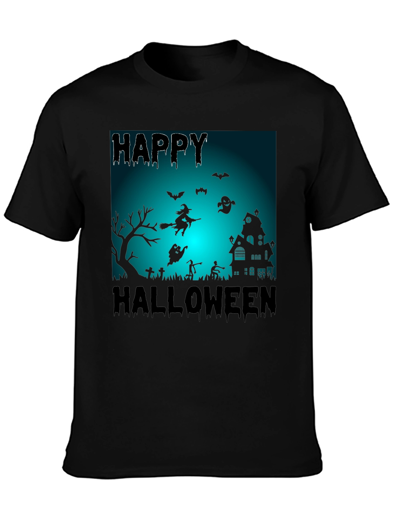 Happy Halloween Black Graphic Tee