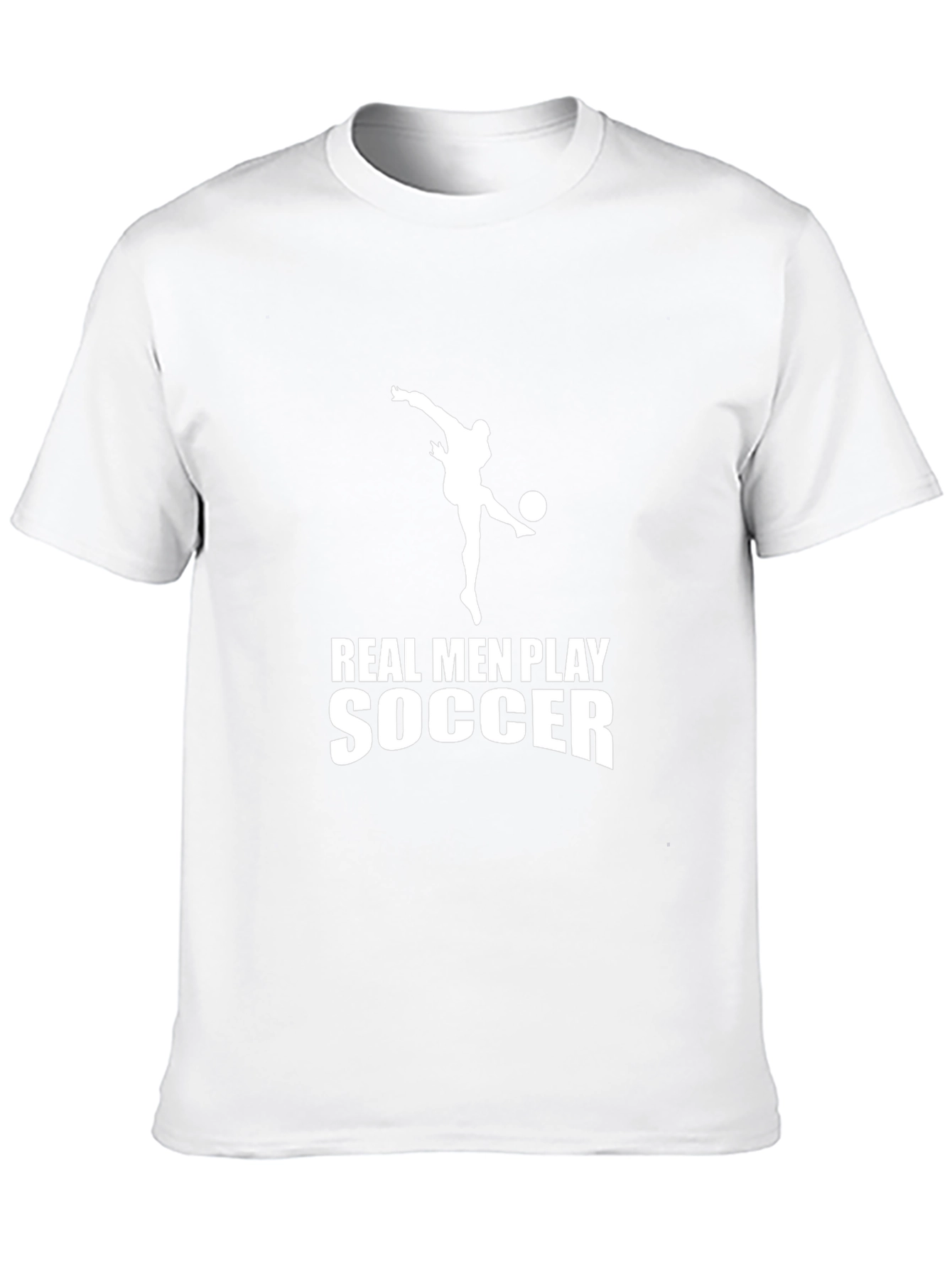 Real Men Play Soccer Black T-Shirt