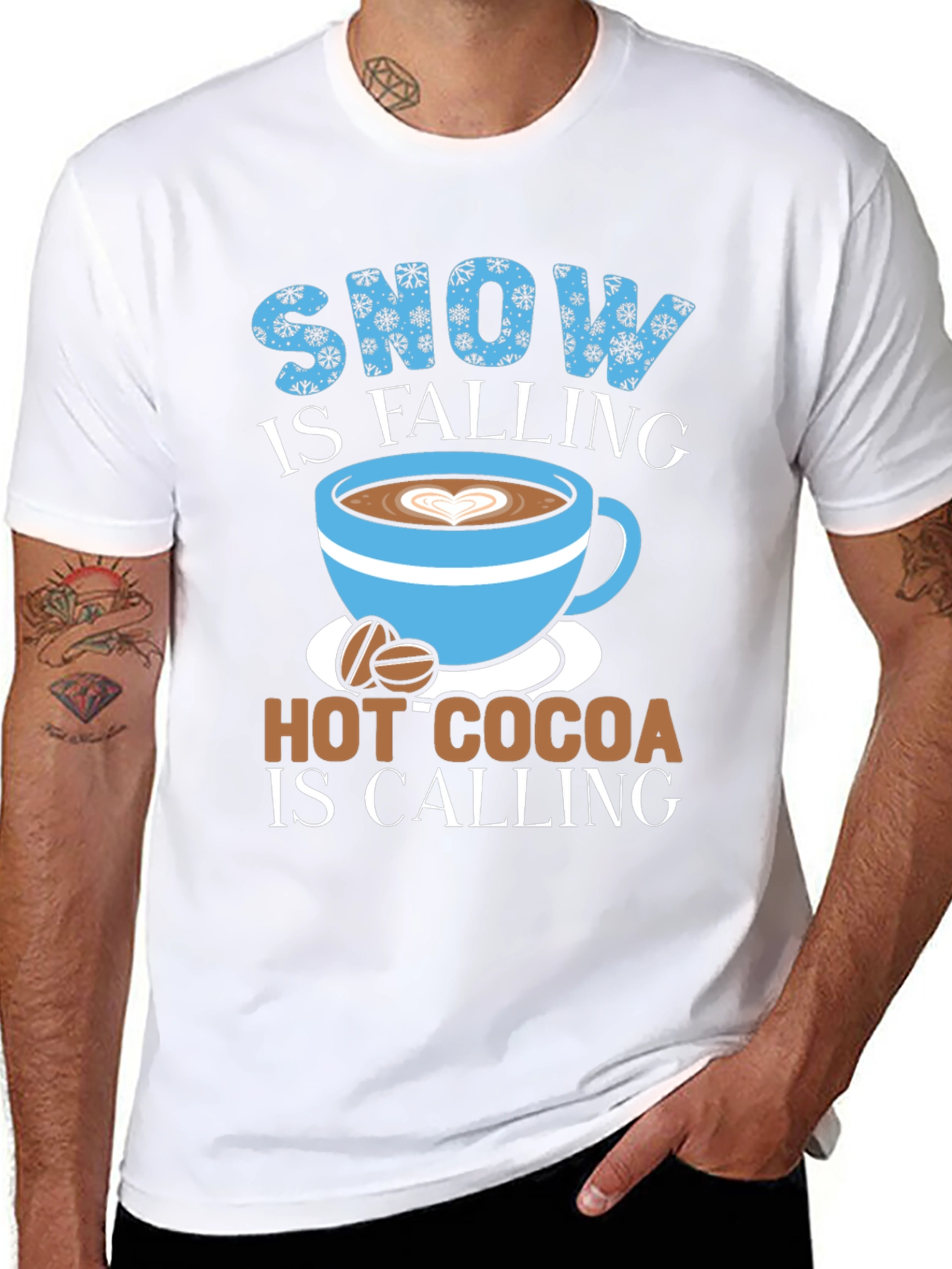 Snow Falling Hot Cocoa Calling T-Shirt Winter Comfort