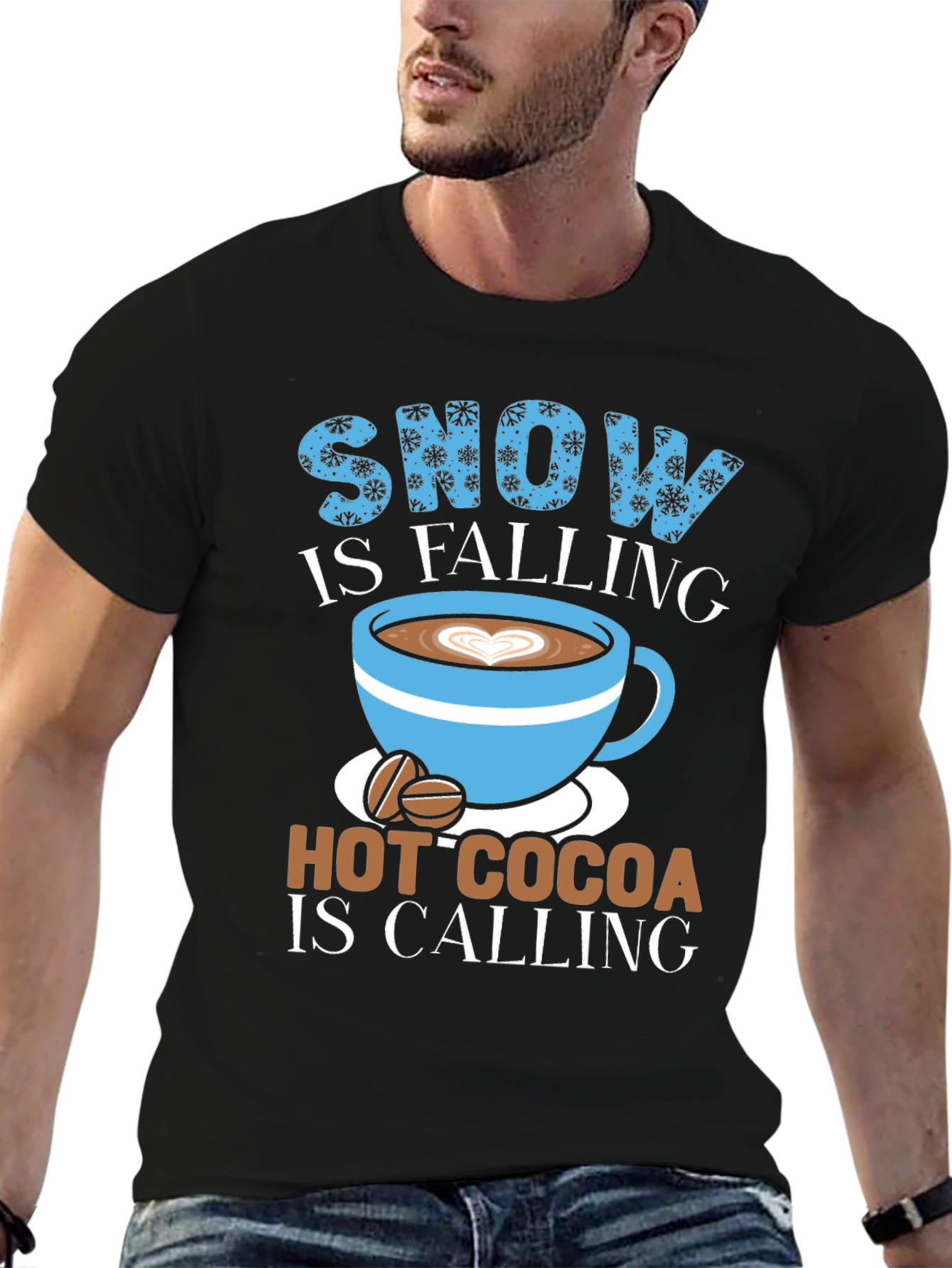 Snow Falling Hot Cocoa Calling T-Shirt Winter Comfort