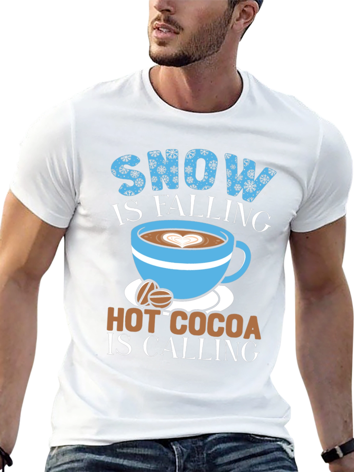 Snow Falling Hot Cocoa Calling T-Shirt Winter Comfort