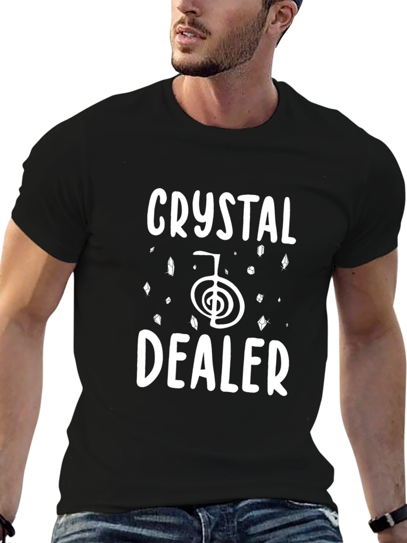 Crystal Dealer Graphic T-Shirt - Black Cotton Tee
