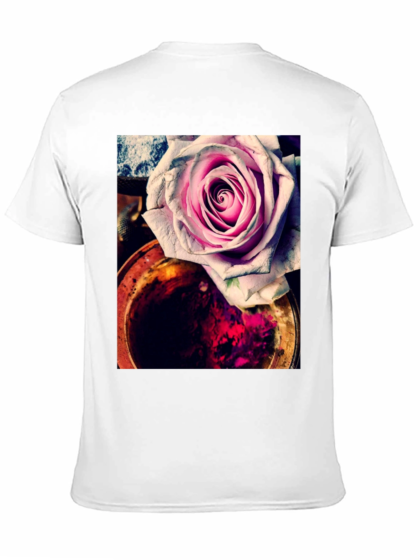 Floral Rose Graphic Tee - Unique Artistic Print