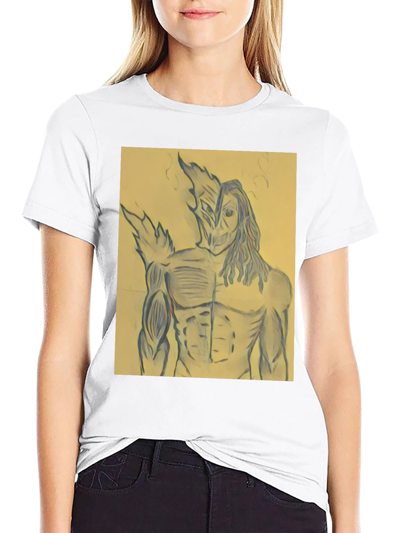 Graphic Print Black T-Shirt - Unique Design