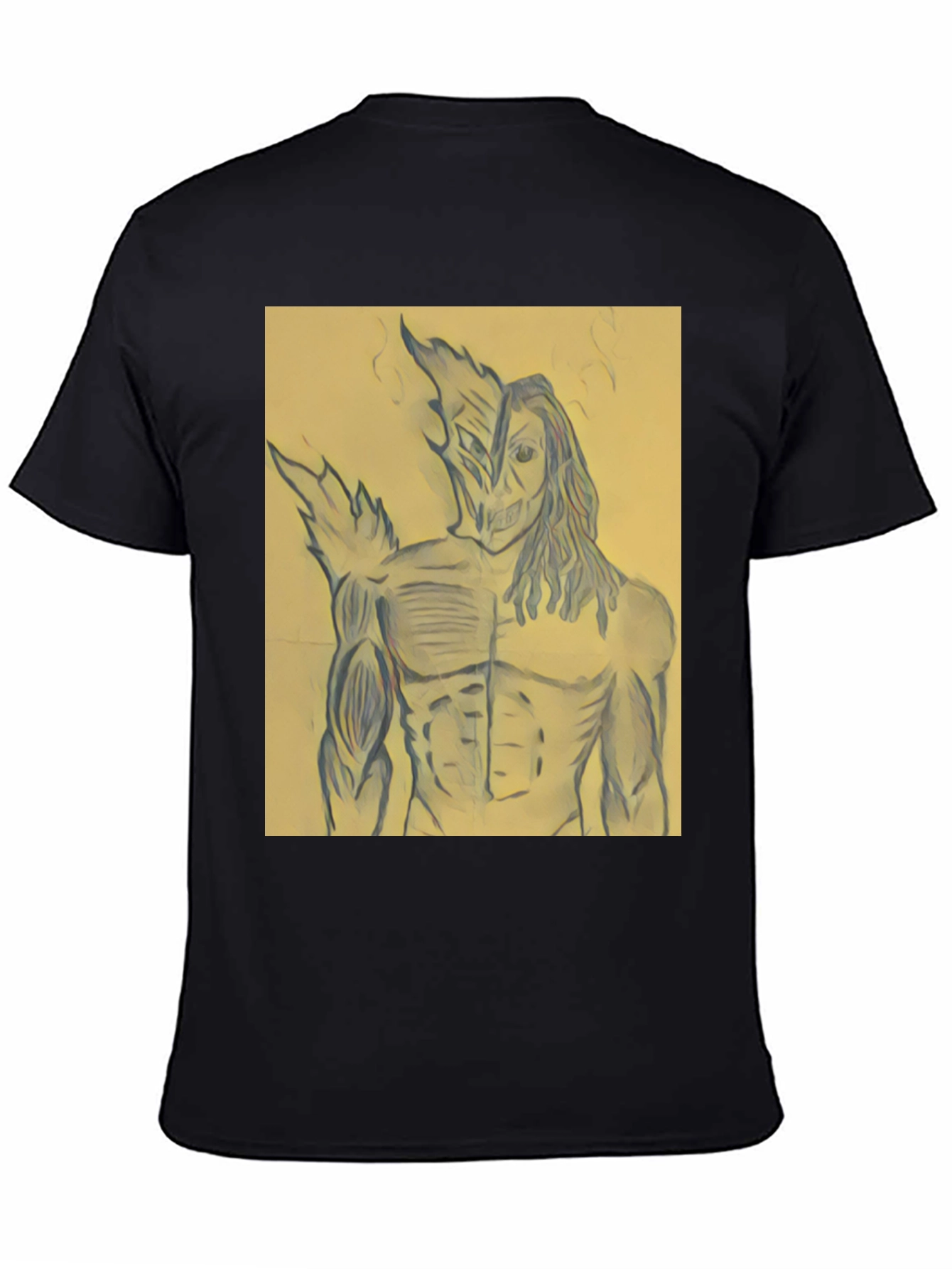 Graphic Print Black T-Shirt - Unique Design