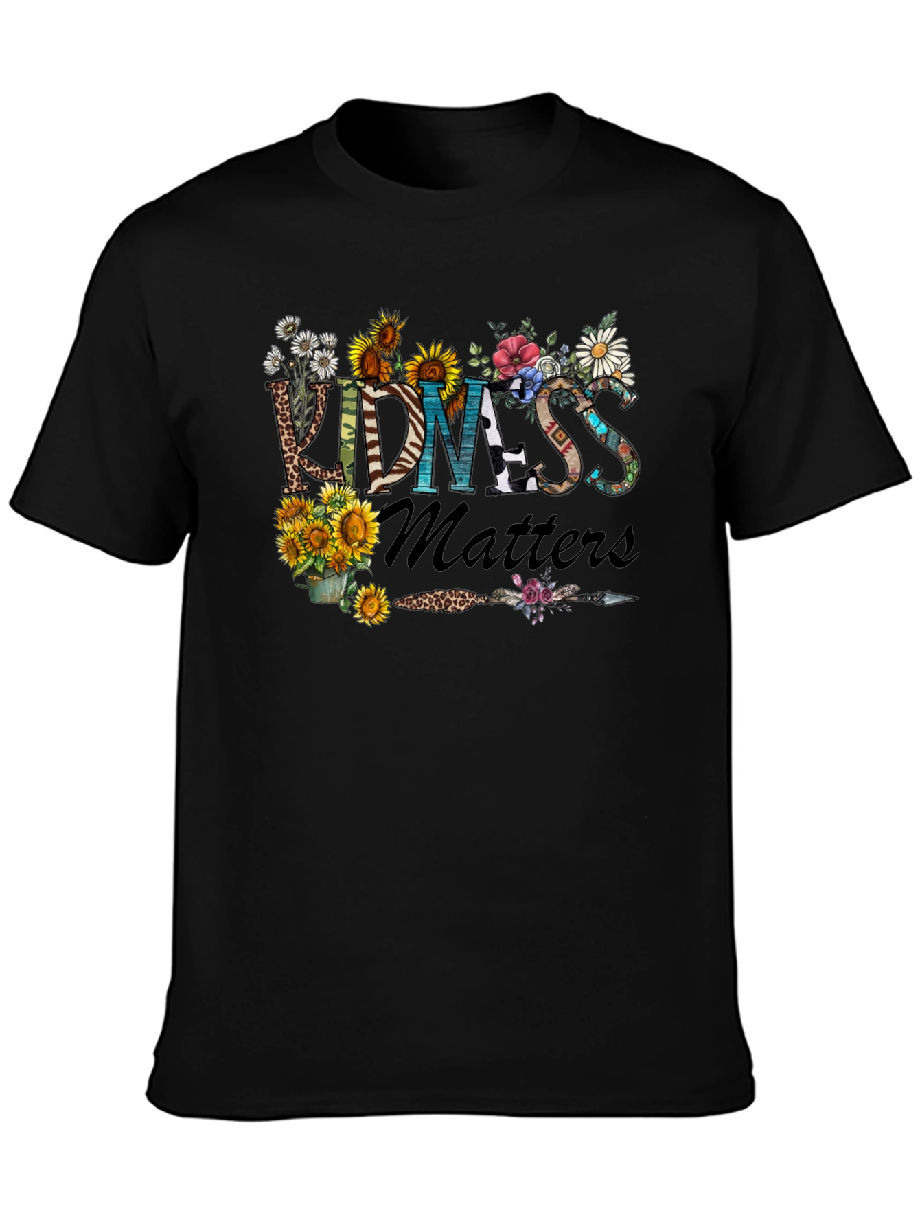 Kindness Matters Floral Graphic T-Shirt